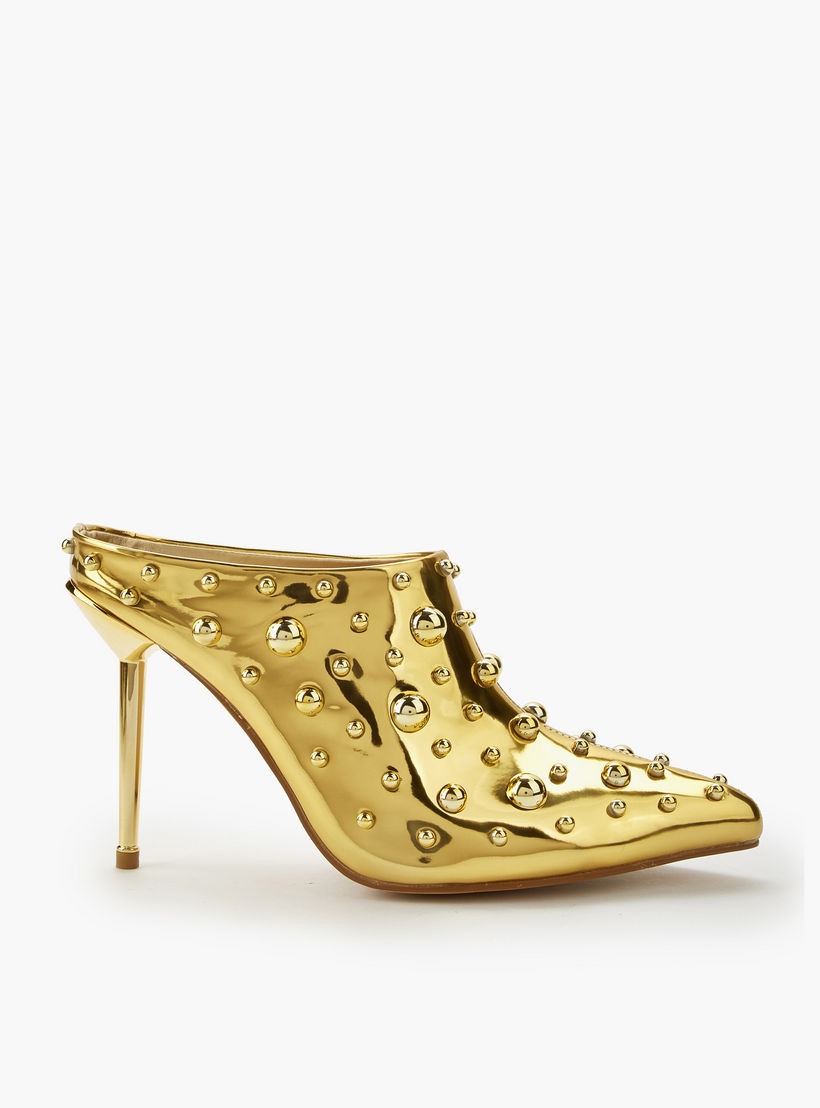 Celeste Women Studded Stiletto Heel Mules-women-shoes-heels-image-2