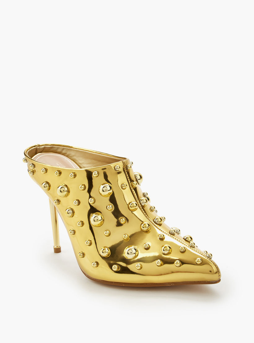 Celeste Women Studded Stiletto Heel Mules-women-shoes-heels-image-3