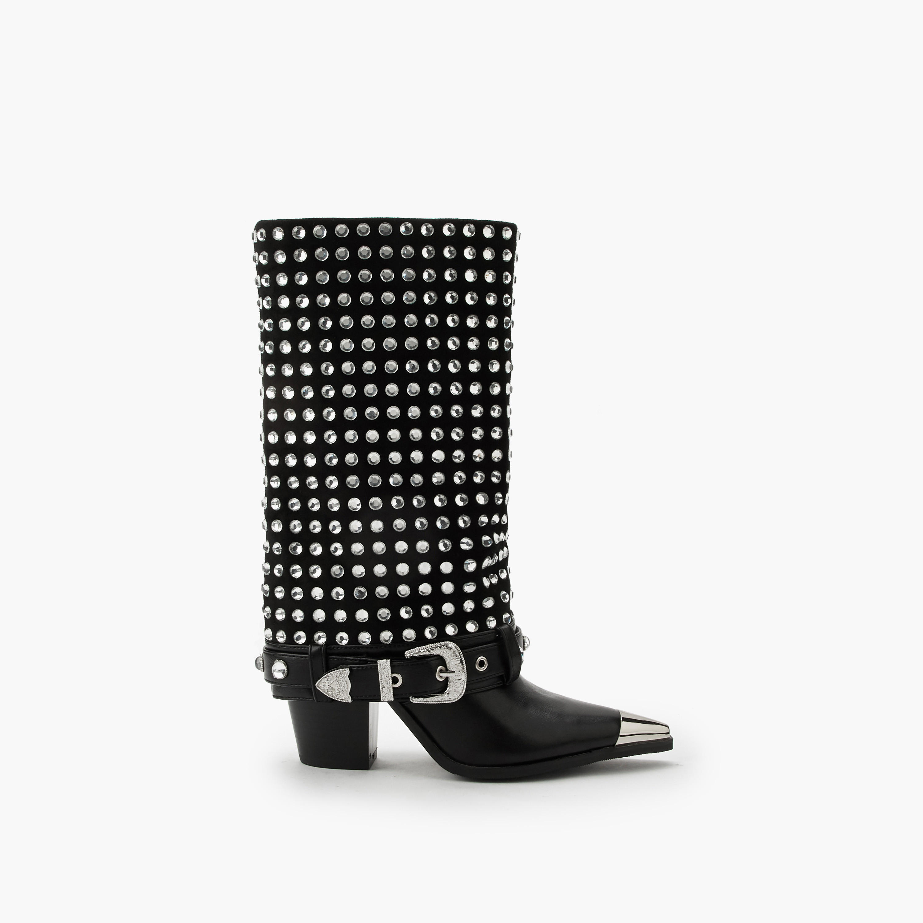 Celeste Womens Embellished Block Heel High Shaft Boots-women-shoes-boots-image-2