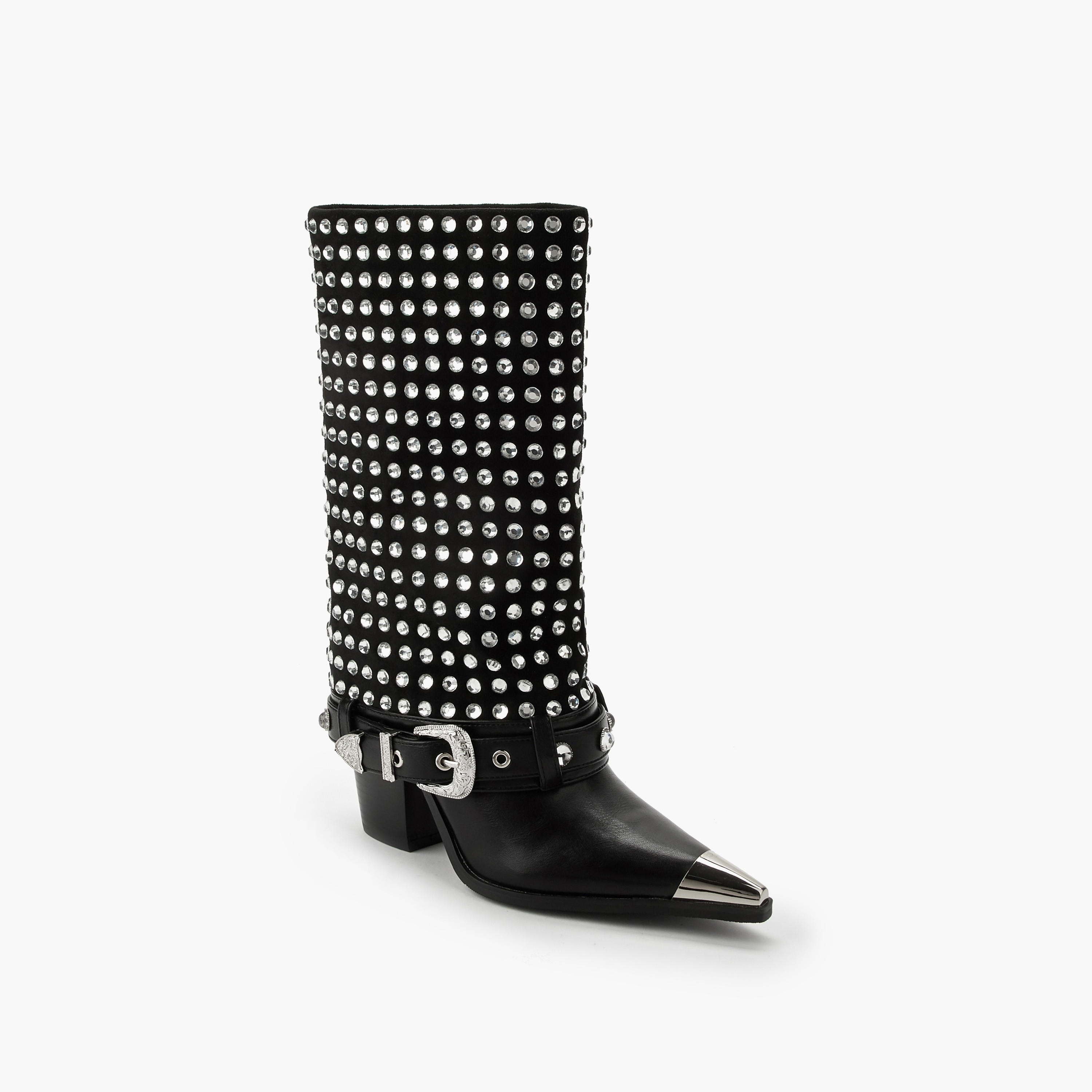 Celeste Womens Embellished Block Heel High Shaft Boots-women-shoes-boots-image-3