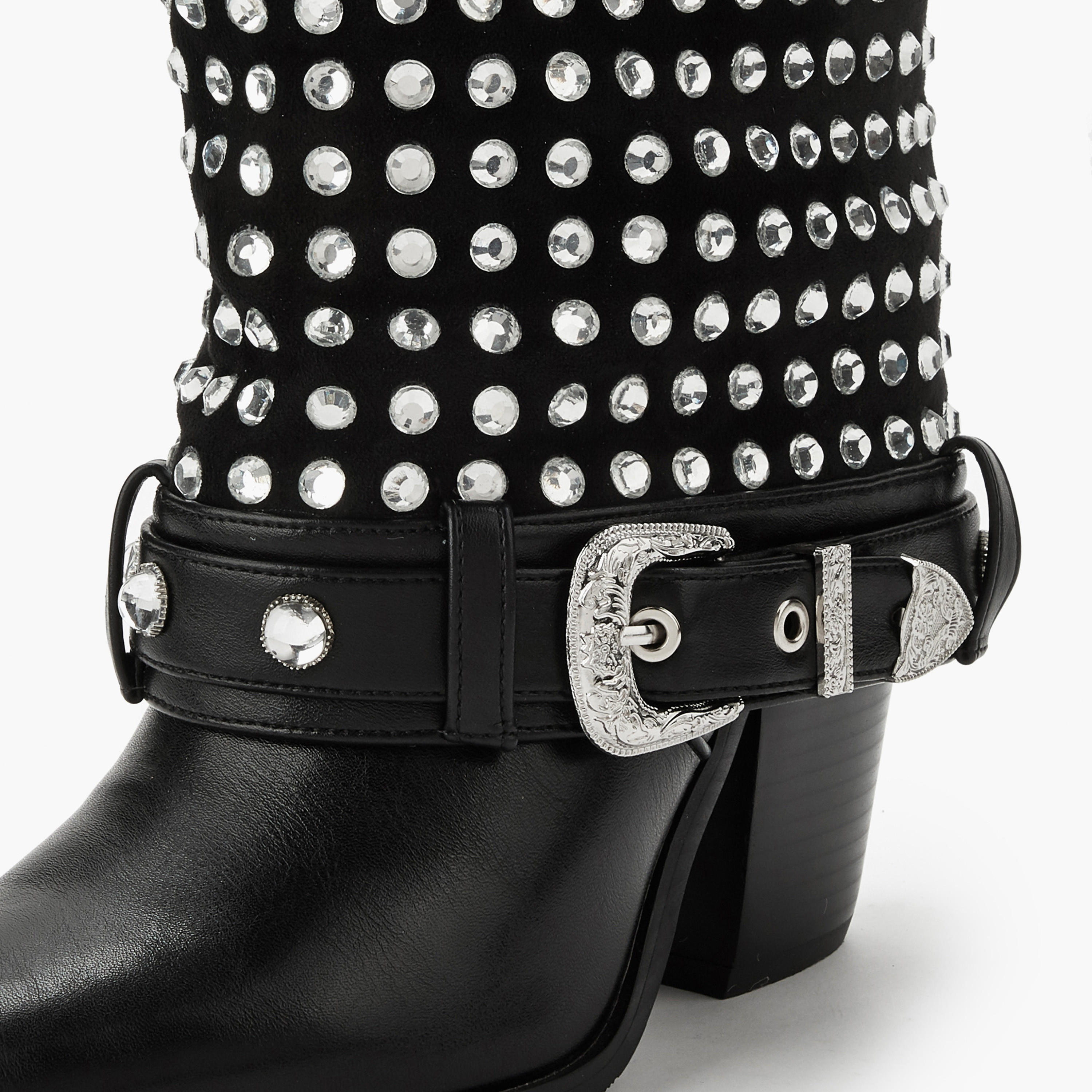 Celeste Womens Embellished Block Heel High Shaft Boots-women-shoes-boots-image-4