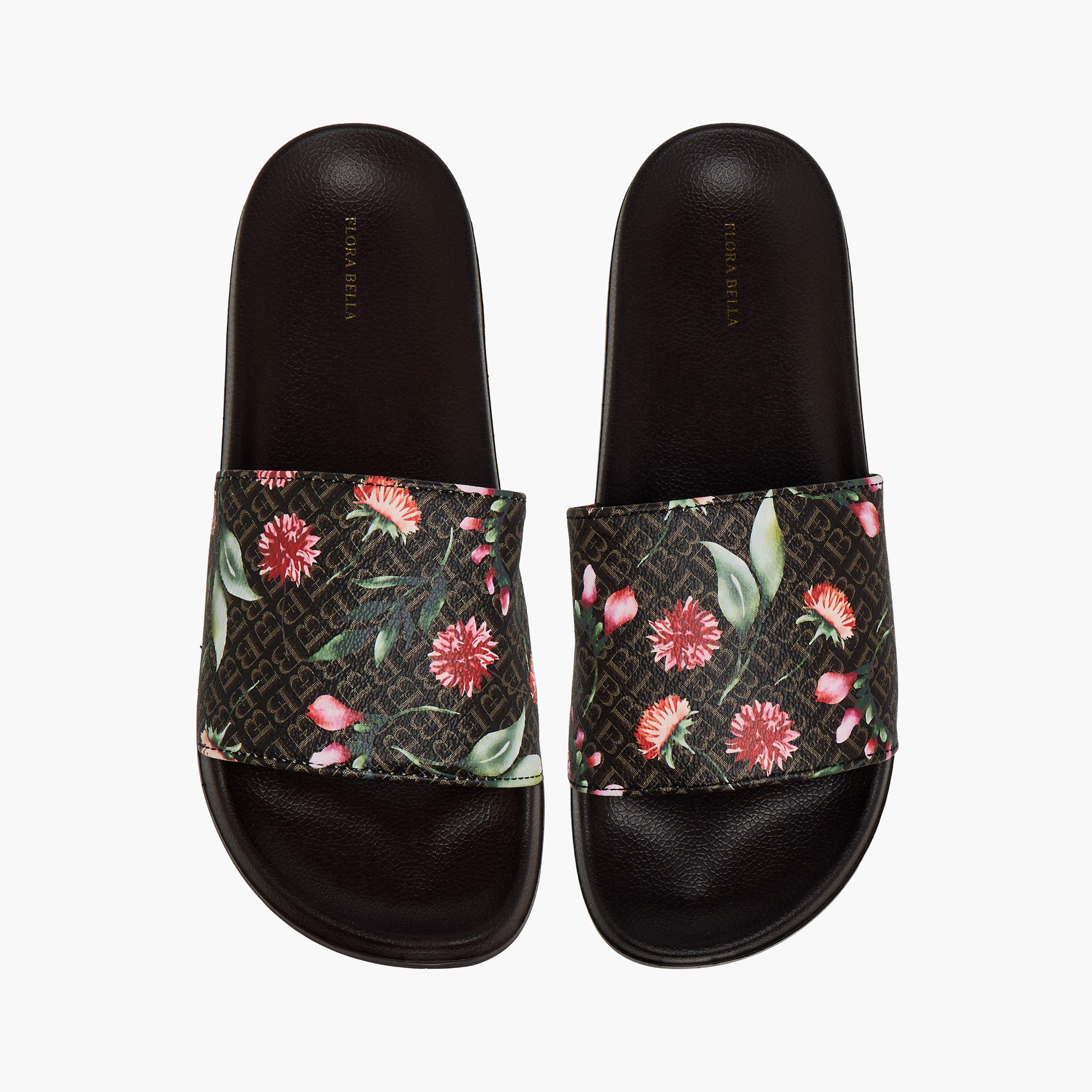 شبشب بطبعات زهور مونوجرام للنساء من فلورا بيلا-women-shoes-flipflopsandslides-image-1