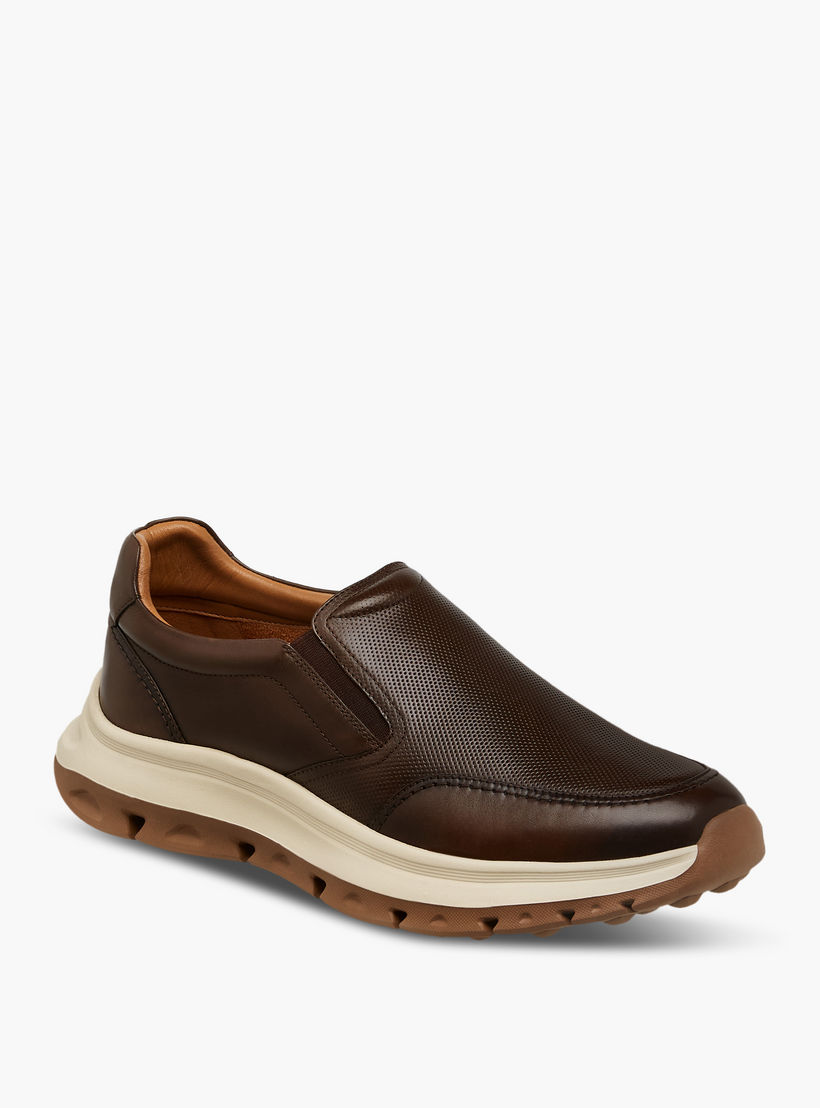 Duchini Men Textured Slip-On Leather Loafers-men-shoes-loafersandmoccasins-image-2