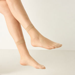 Celeste Solid Crew Length Socks with Elasticated Hem-women-image-1