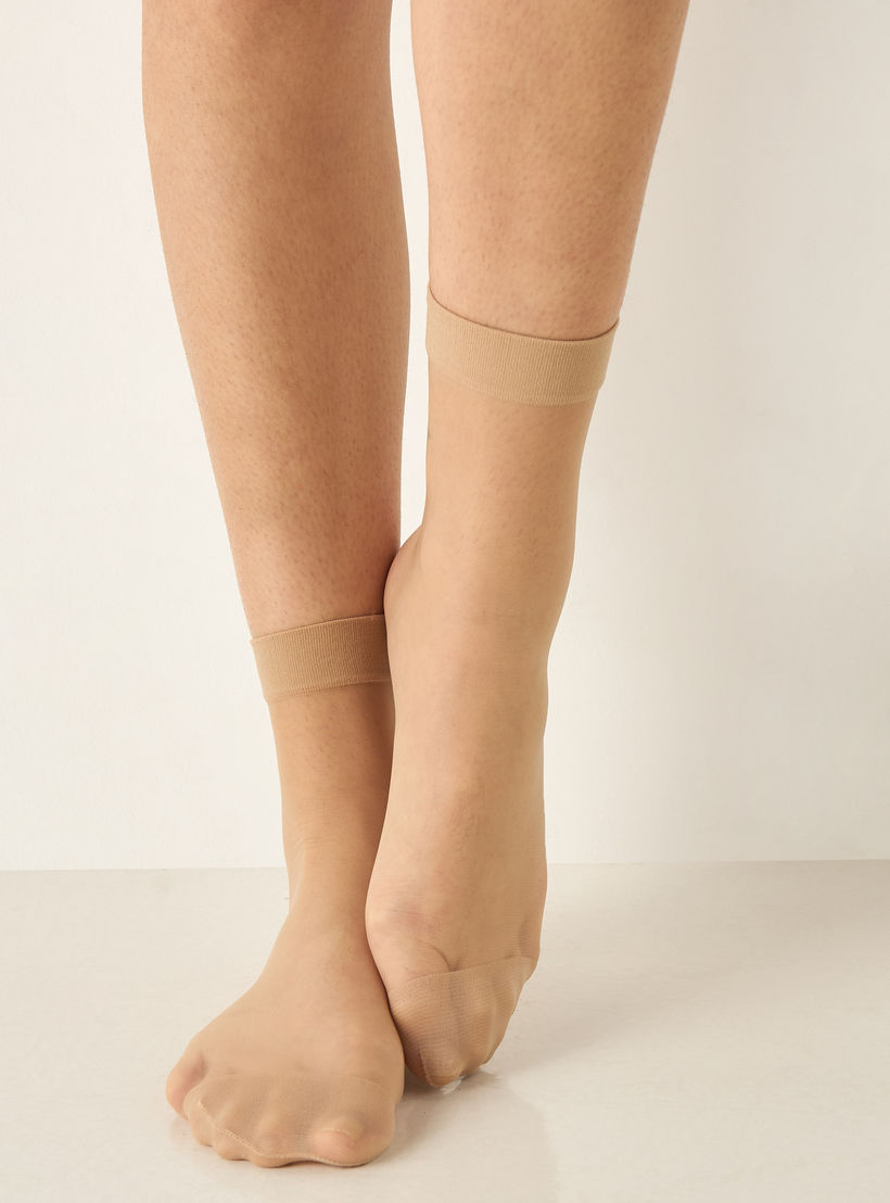 Celeste Solid Crew Length Socks with Elasticated Hem-women-socksandstockings-image-2