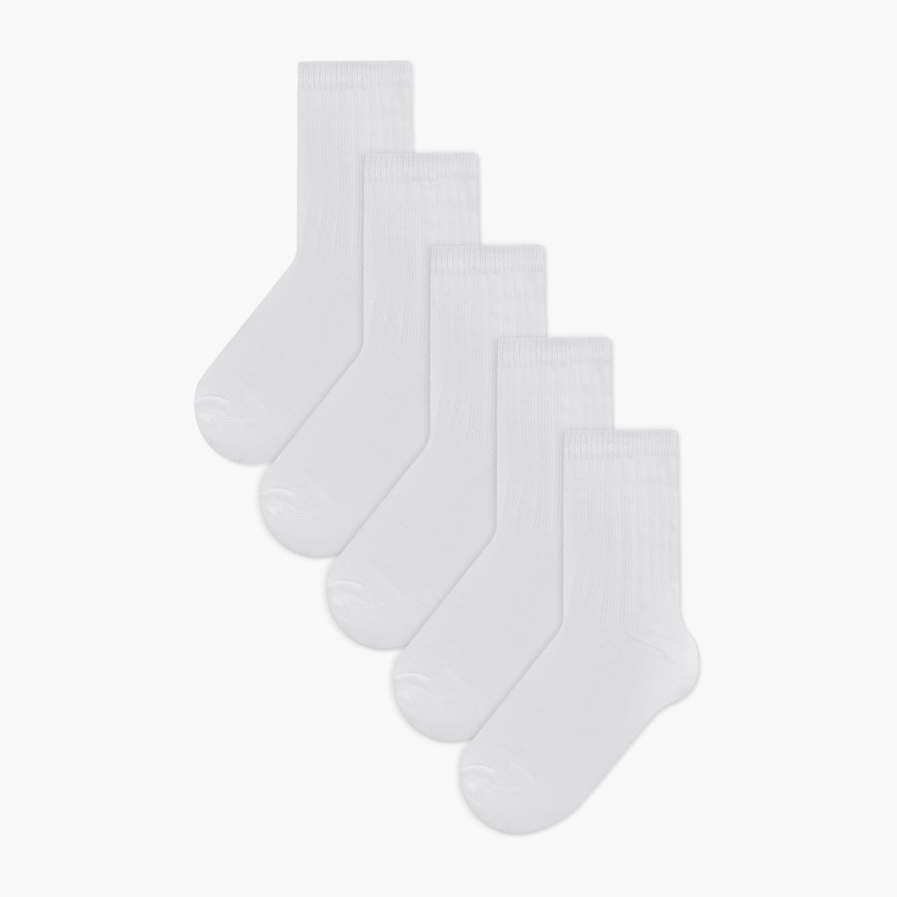 Juniors Crew Length Socks - Set of 5-girls-accessories-socks-image-1