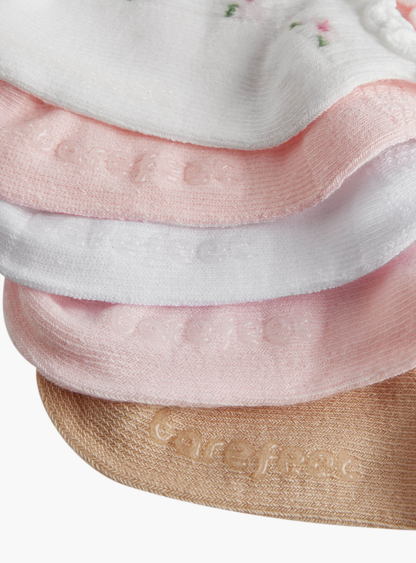 Barefeet Assorted Ankle Length Socks with Scalloped Hem - Set of 5-baby-girls-accessories-socks-image-4