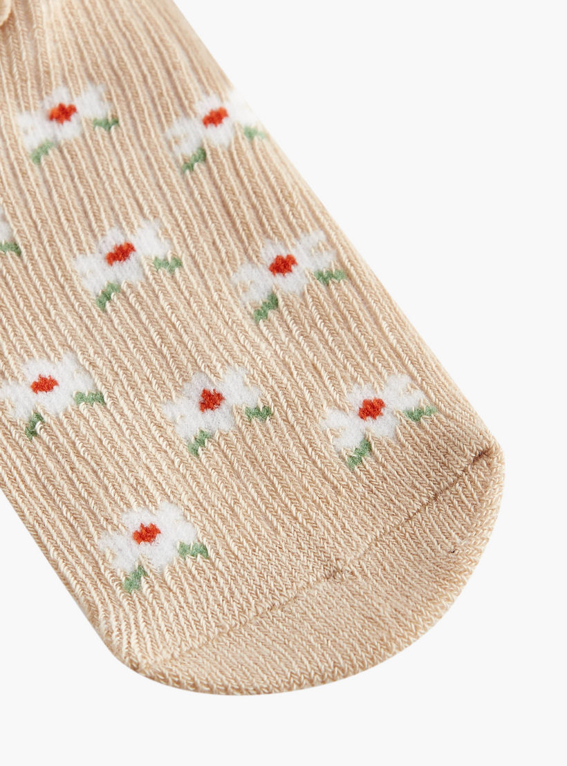 Barefeet Assorted Ankle Length Socks with Scalloped Hem - Set of 5-baby-girls-accessories-socks-image-5