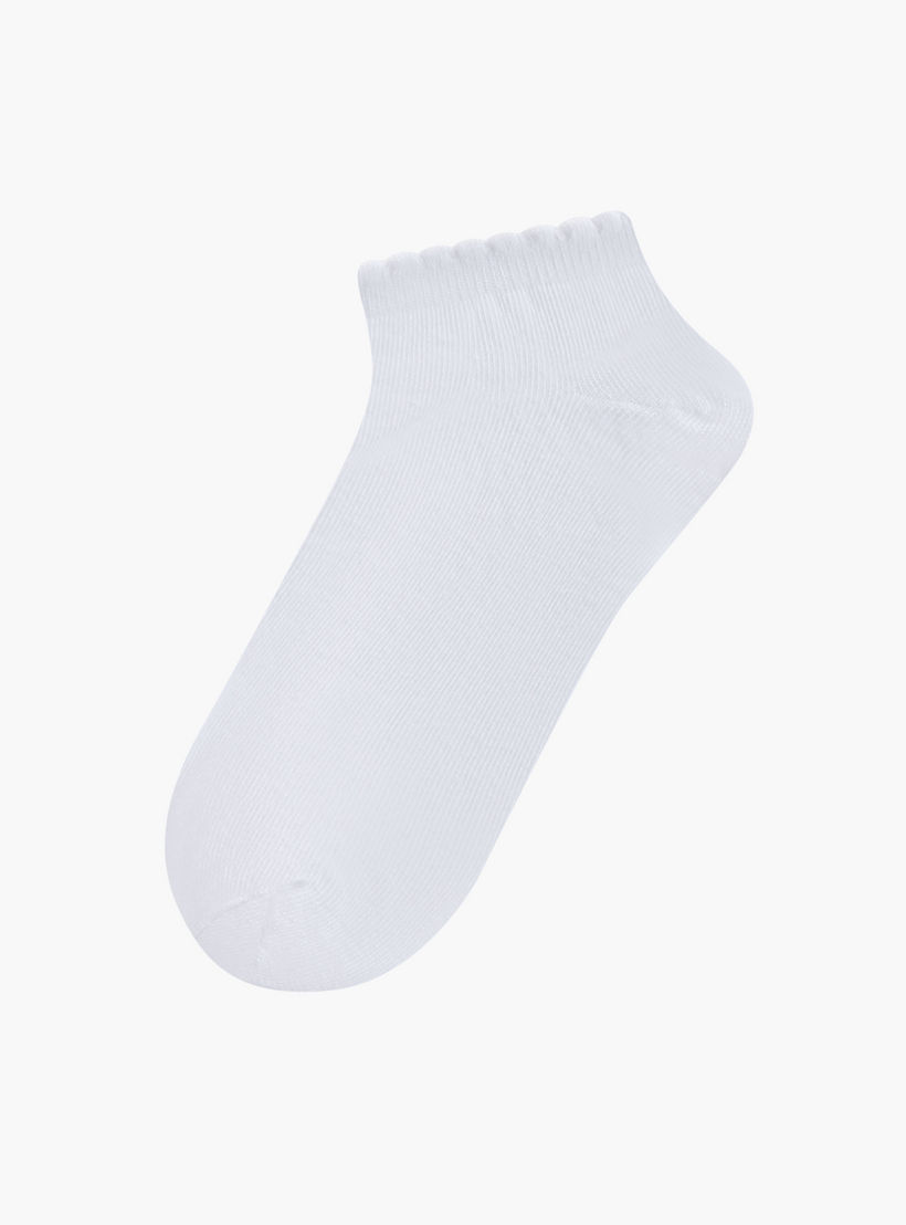 Juniors Solid Ankle Length Socks - Set of 5-girls-accessories-socks-image-2