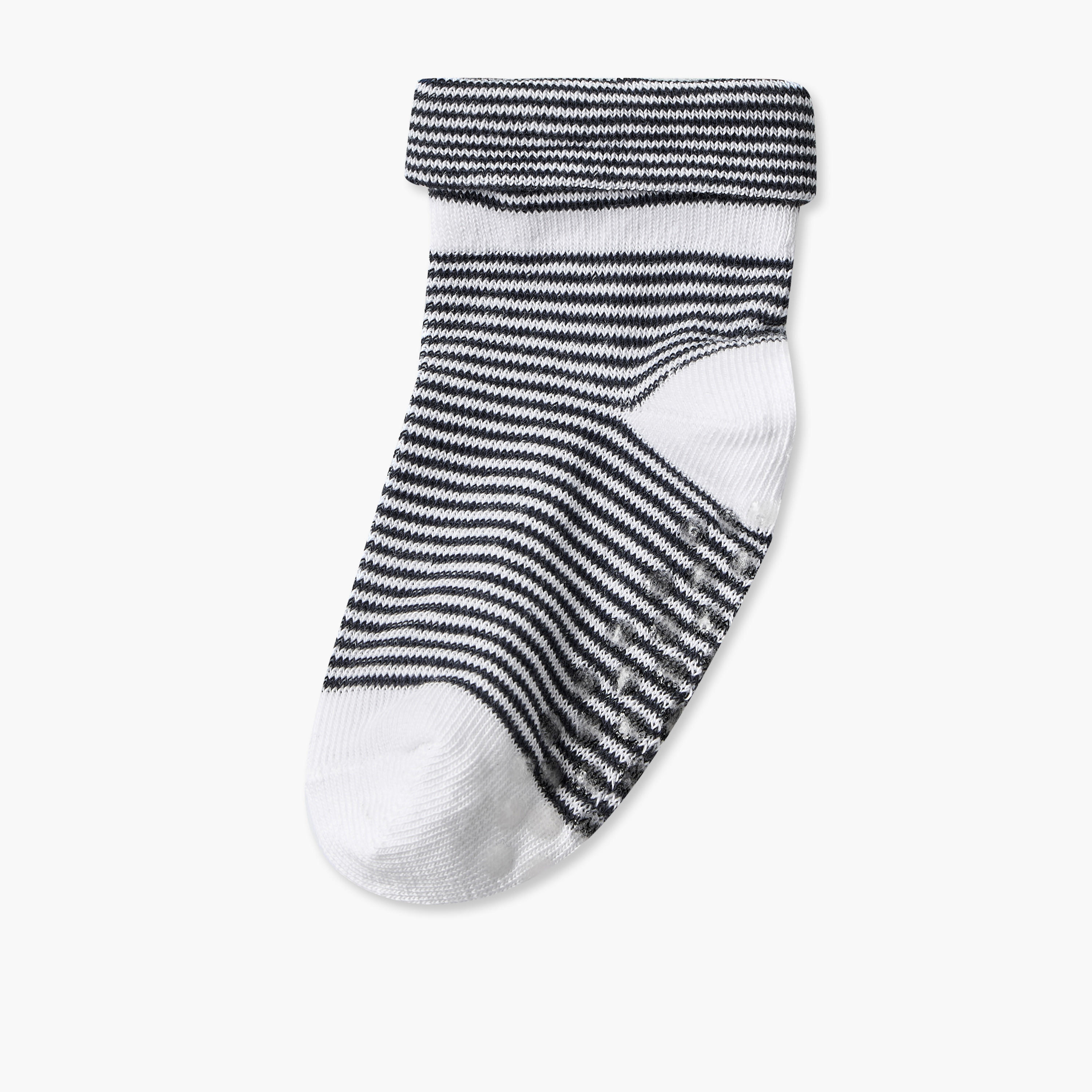 Pack of 5 Barefeet Cotton Ankle Length Baby Boys Socks with Strips-boys-accessories-socks-image-2