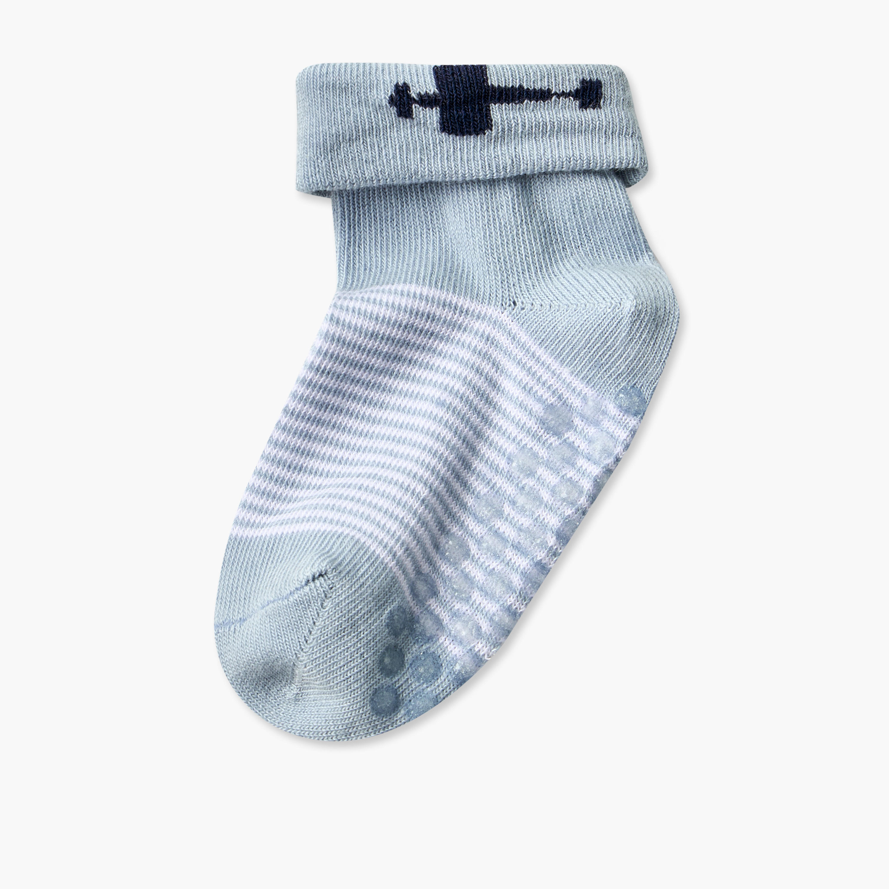 Pack of 5 Barefeet Cotton Ankle Length Baby Boys Socks with Strips-boys-accessories-socks-image-4