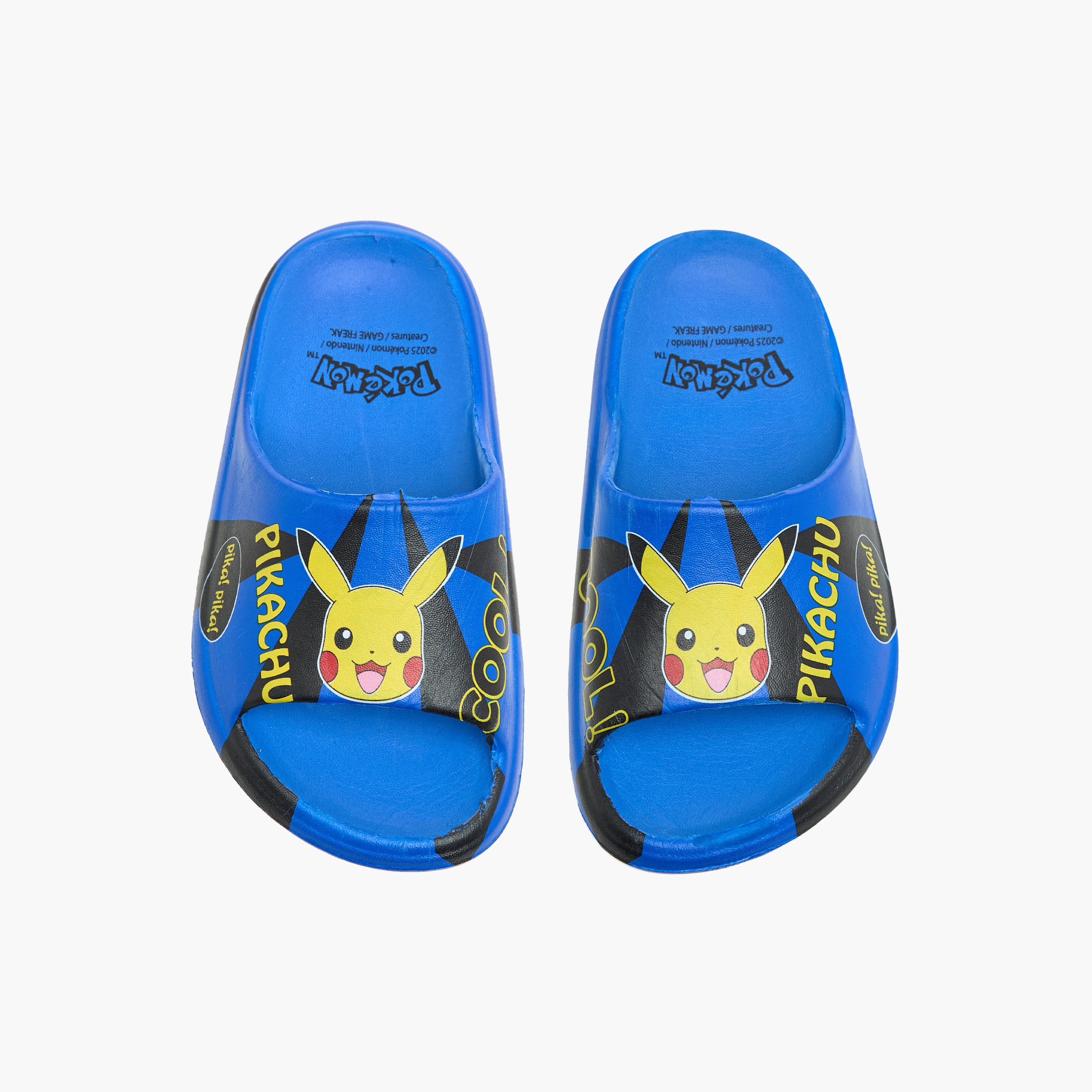 Pokemon Pikachu Print Slip-On Slides-boys-shoes-flipflopsandslides-image-1