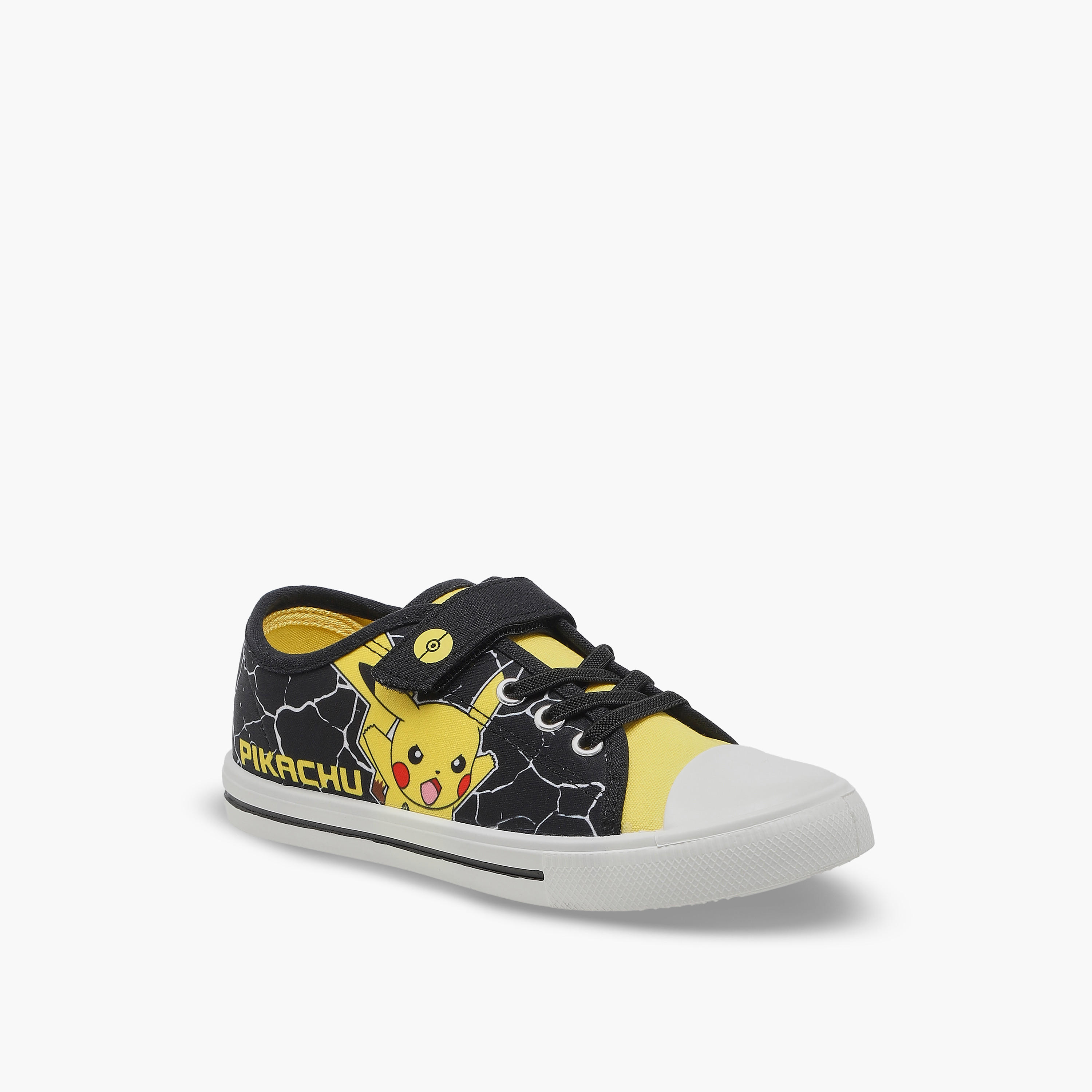 حذاء سنيكرز بطول الكاحل وشريط إغلاق لاصق بطبعات بوكيمون للأولاد-boys-shoes-sneakers-image-2