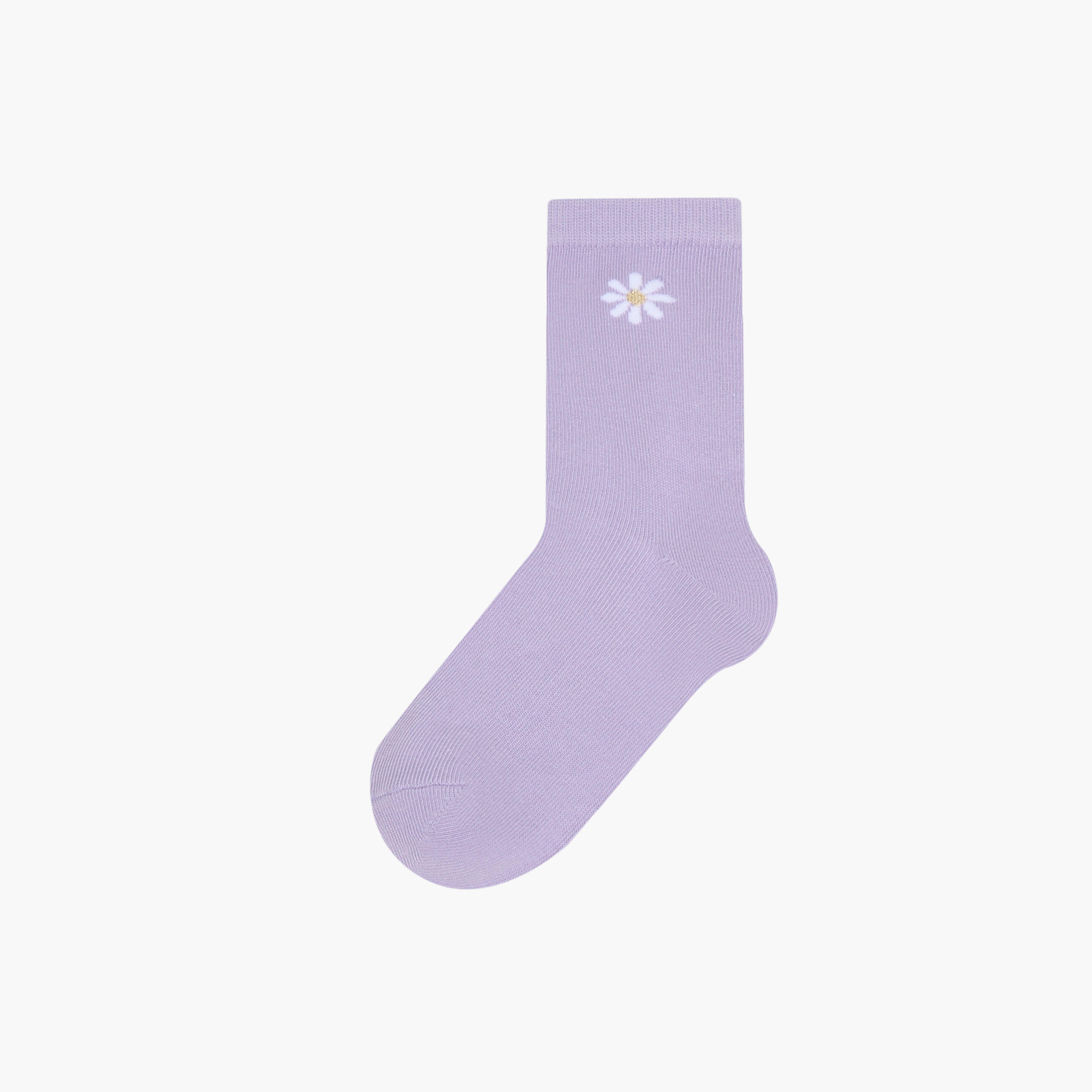 Little Missy Floral Print Crew Lenght Socks - Set of 5-girls-accessories-socks-image-2
