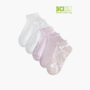 Celeste Printed Ankle Length Socks - Set of 5-women-image-1
