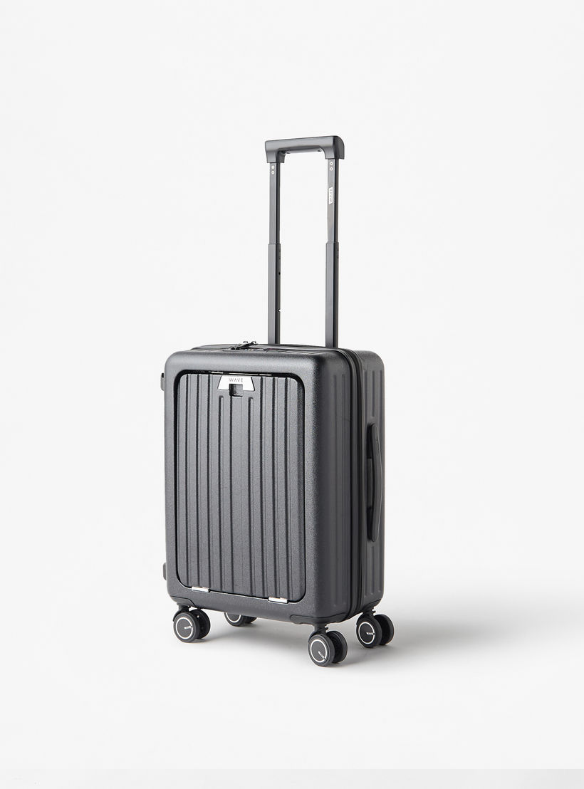 WAVE Textured Hardcase Trolley with Retractable Handle - 20 Inches Check-in Bag-travel-luggagesandbags-luggage-image-3