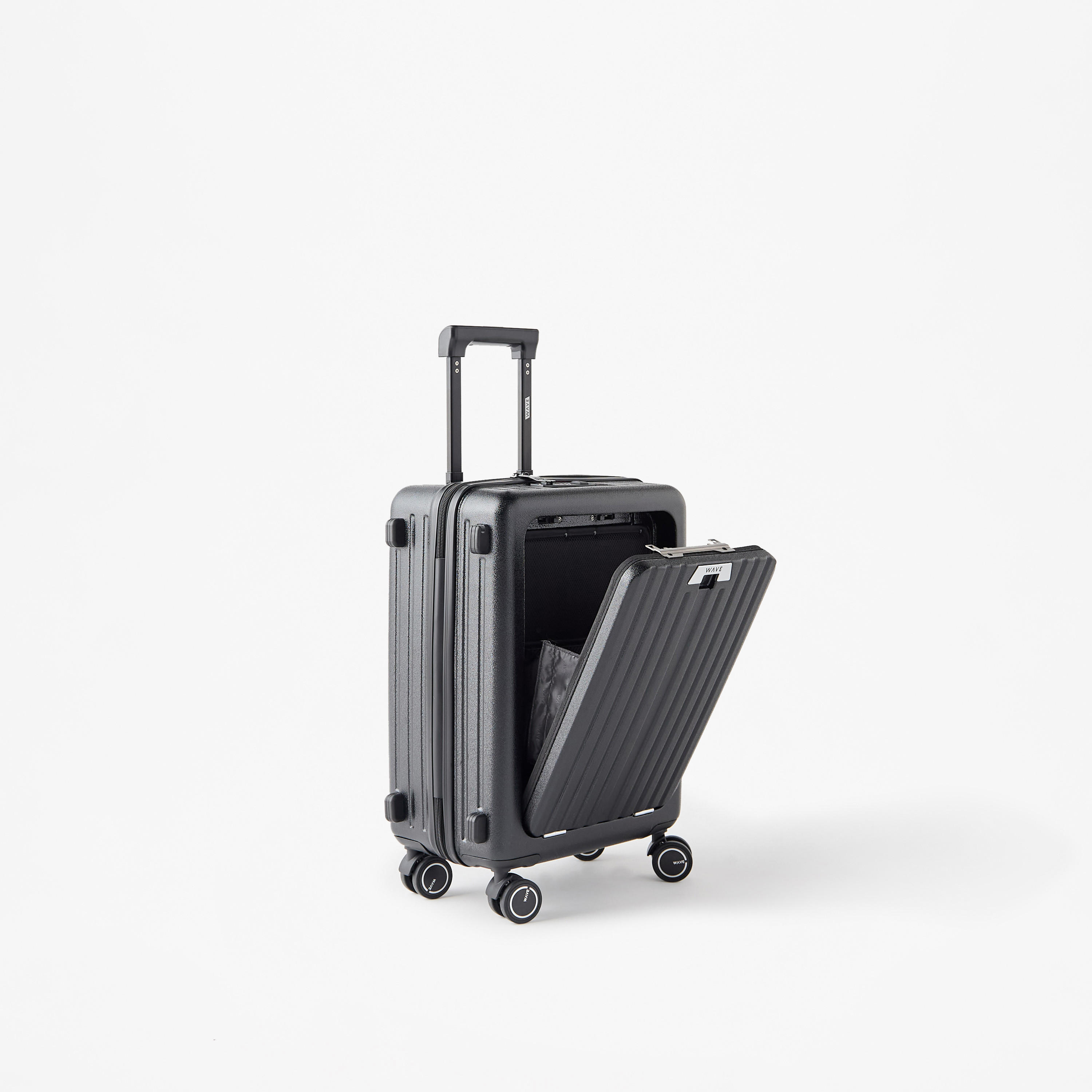 WAVE Textured Hardcase Trolley with Retractable Handle - 20 Inches Check-in Bag-travel-luggagesandbags-luggage-image-5
