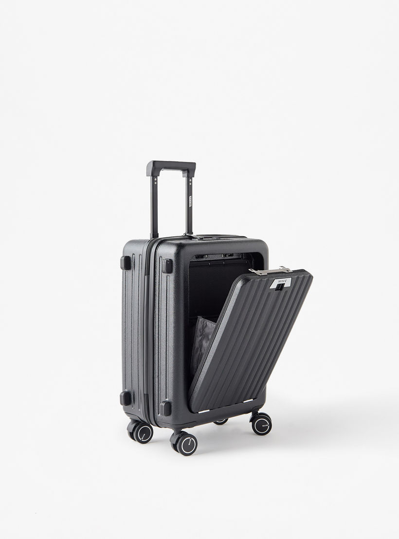 WAVE Textured Hardcase Trolley with Retractable Handle - 20 Inches Check-in Bag-travel-luggagesandbags-luggage-image-5
