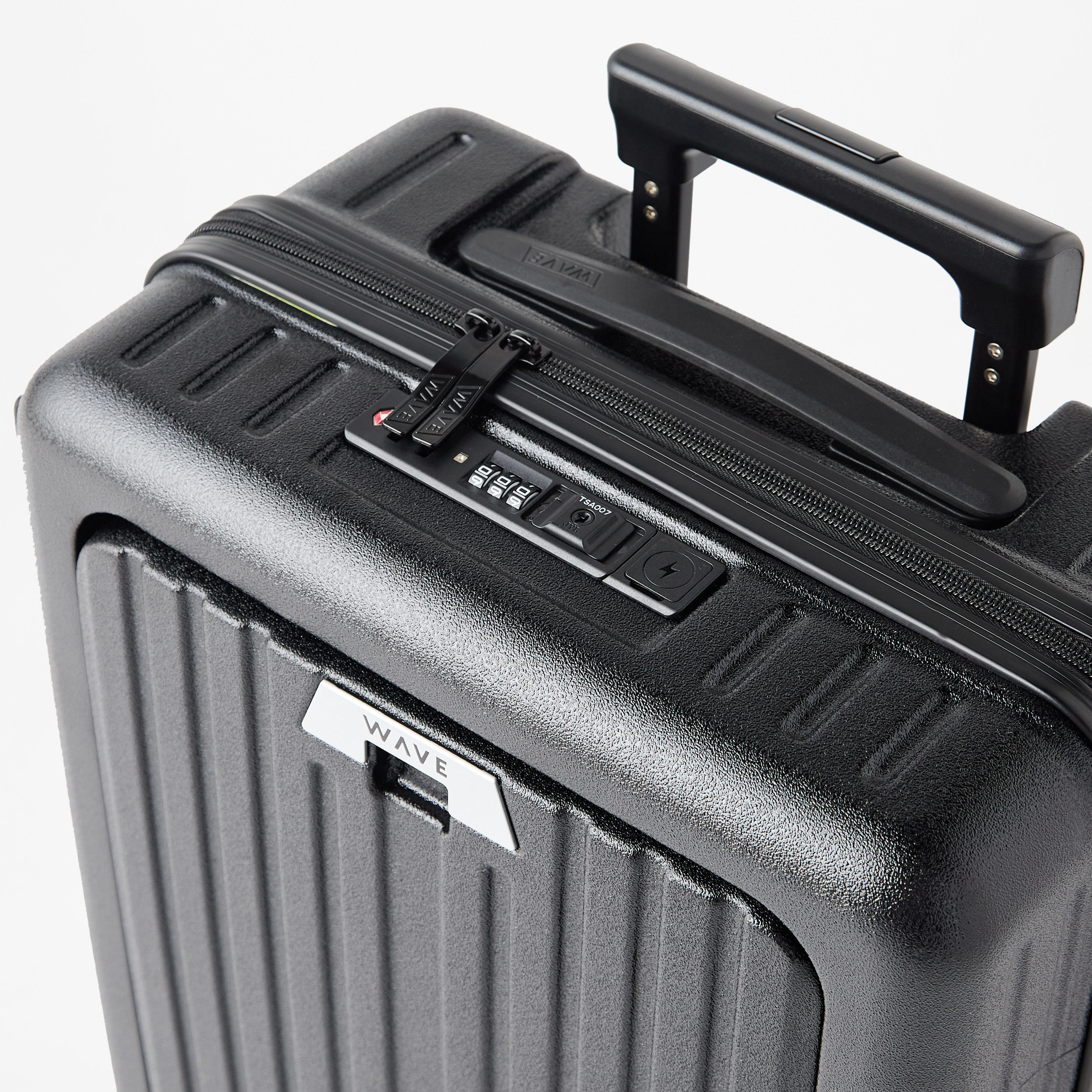 WAVE Textured Hardcase Trolley with Retractable Handle - 20 Inches Check-in Bag-travel-luggagesandbags-luggage-image-7