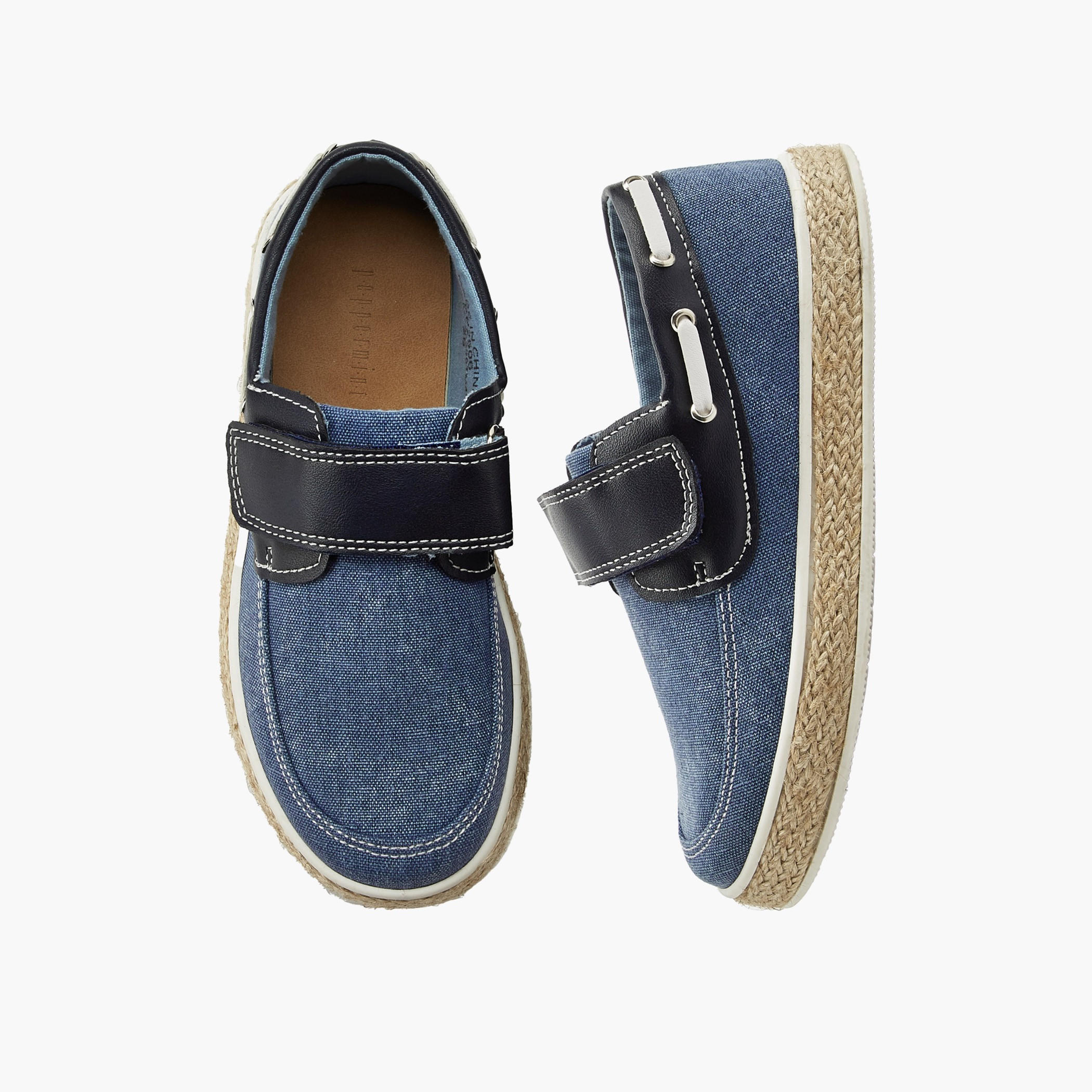 Peppermint Boys Hook & Loop Espadrille Loafers-boys-shoes-loafers-image-1
