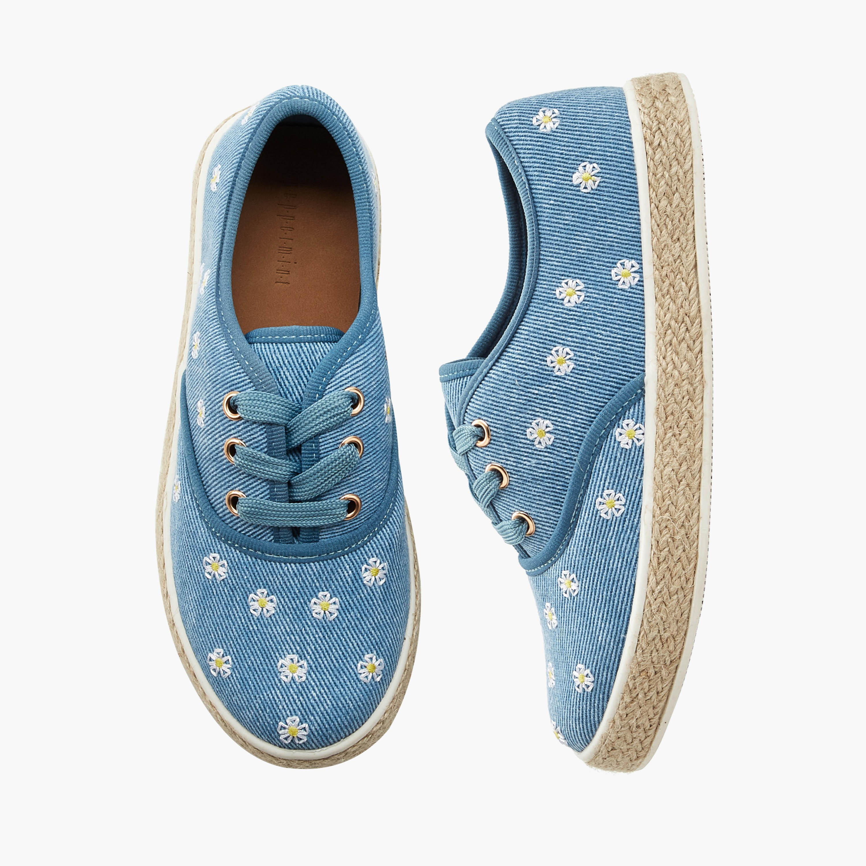 Peppermint Girls Floral Embroidered Espadrille Sneakers-girls-shoes-sneakers-image-1