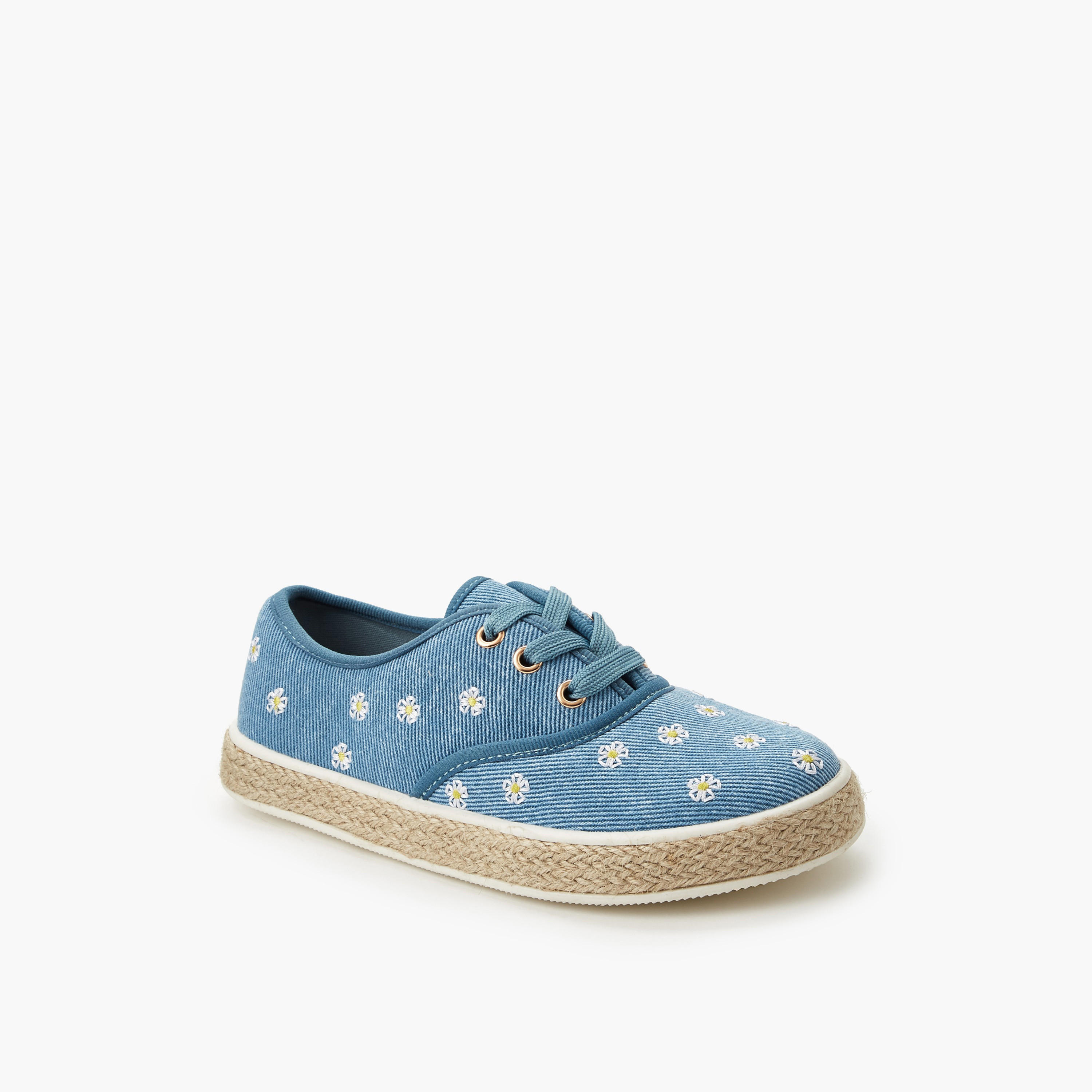 Peppermint Girls Floral Embroidered Espadrille Sneakers-girls-shoes-sneakers-image-2