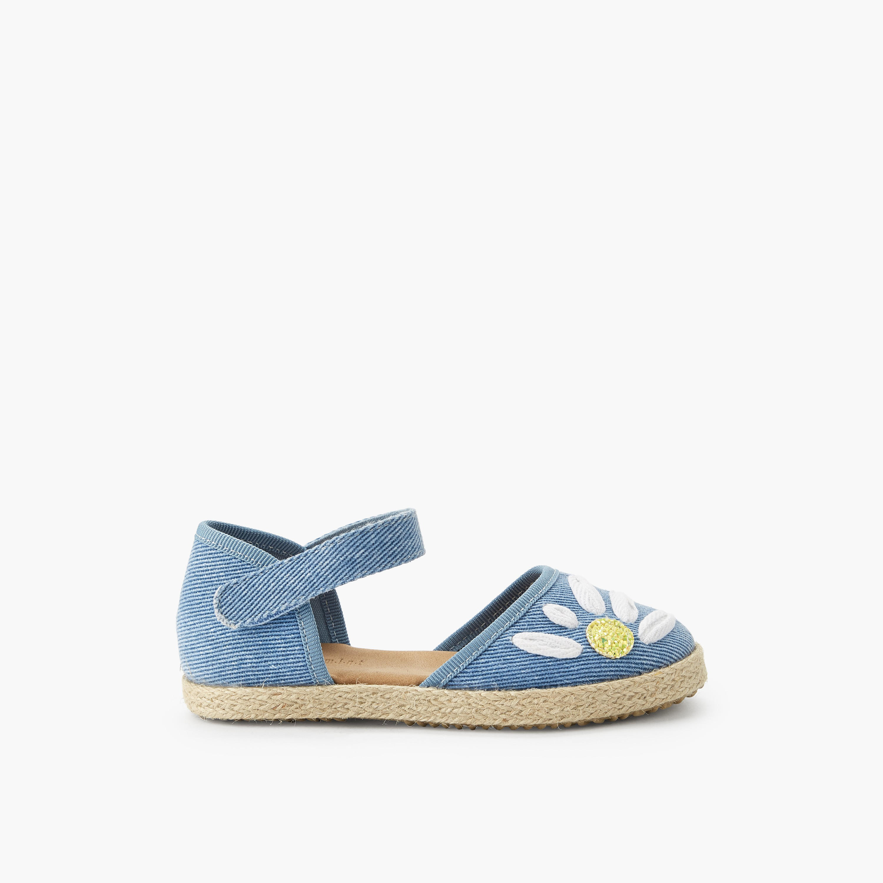 Peppermint Girls Hook & Loop Espadrille Shoes-girls-shoes-sandals-image-3