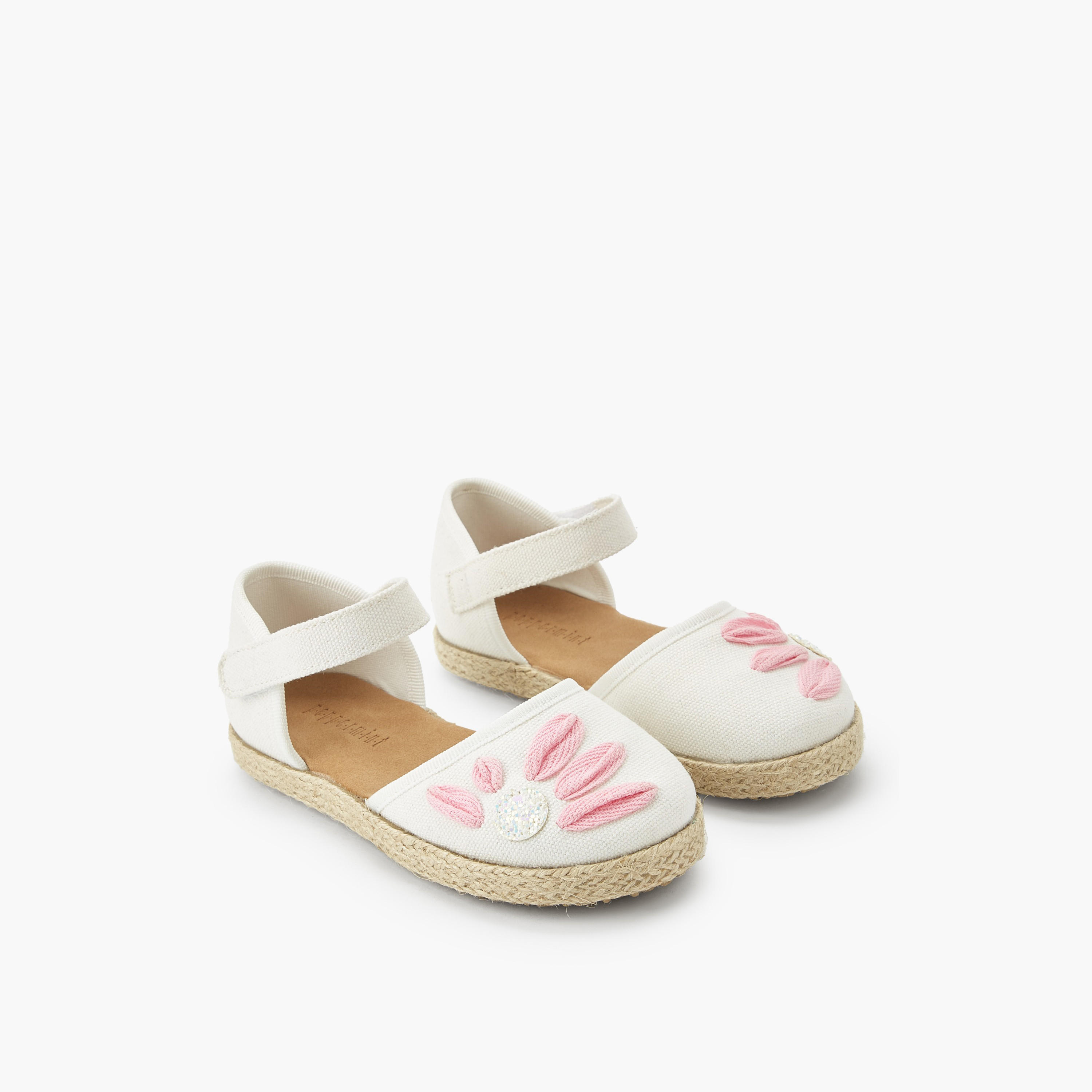 Peppermint Girls Hook & Loop Espadrille Shoes-girls-shoes-sandals-image-1