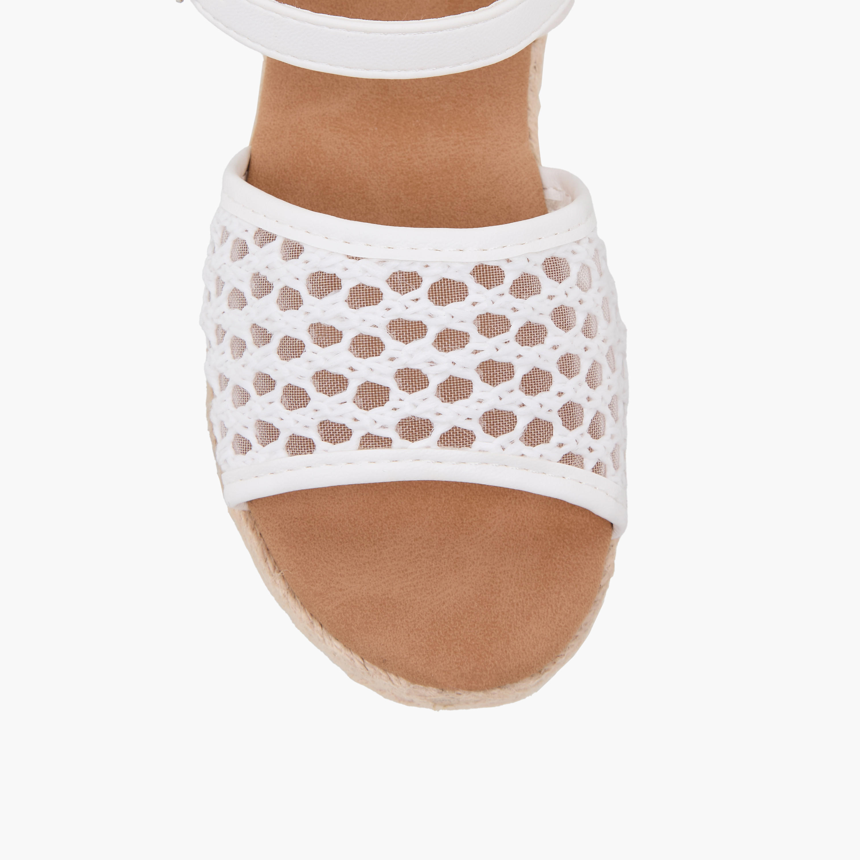Peppermint Girls Mesh Detail Espadrille Buckle Closure Sandals-girls-shoes-sandals-image-3