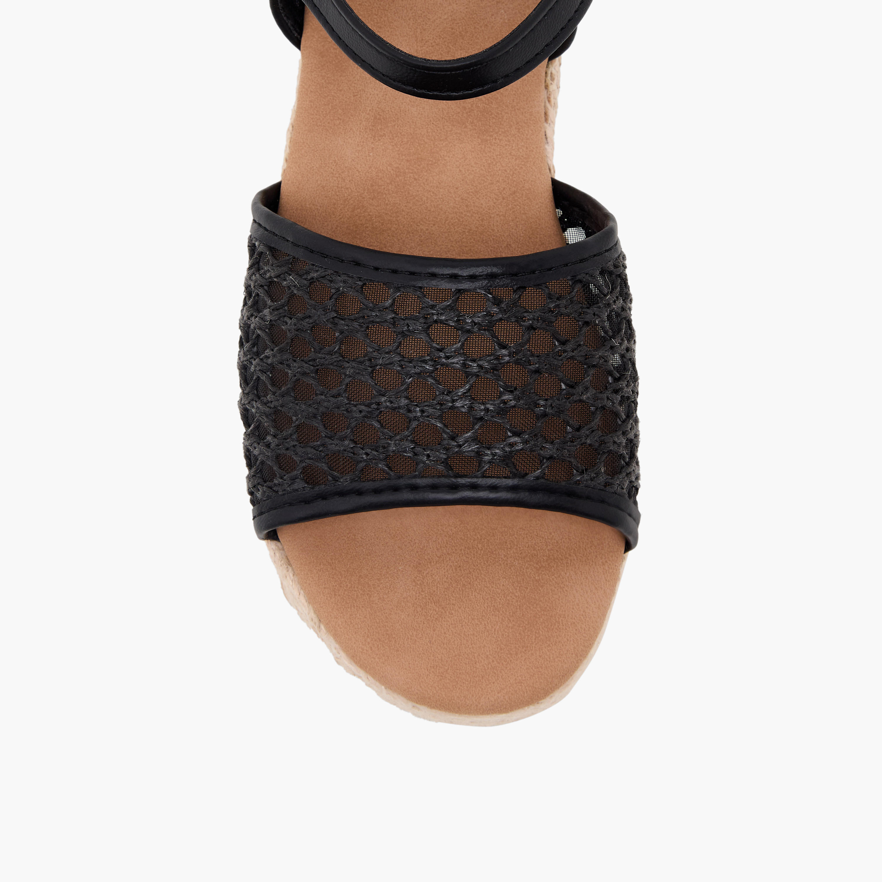 Peppermint Girls Mesh Detail Buckle Closure Espadrille Sandals-girls-shoes-sandals-image-3
