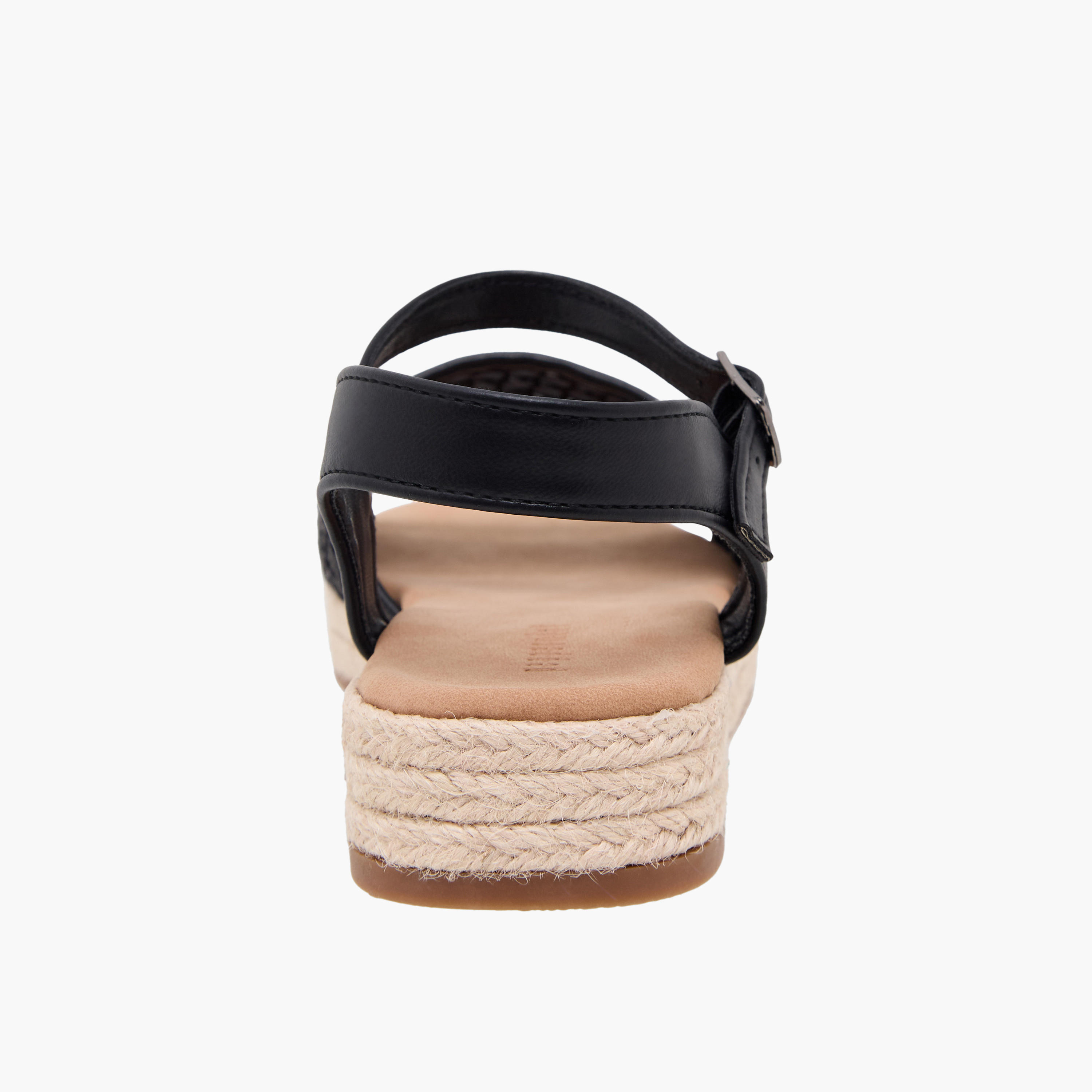 Peppermint Girls Mesh Detail Buckle Closure Espadrille Sandals-girls-shoes-sandals-image-4