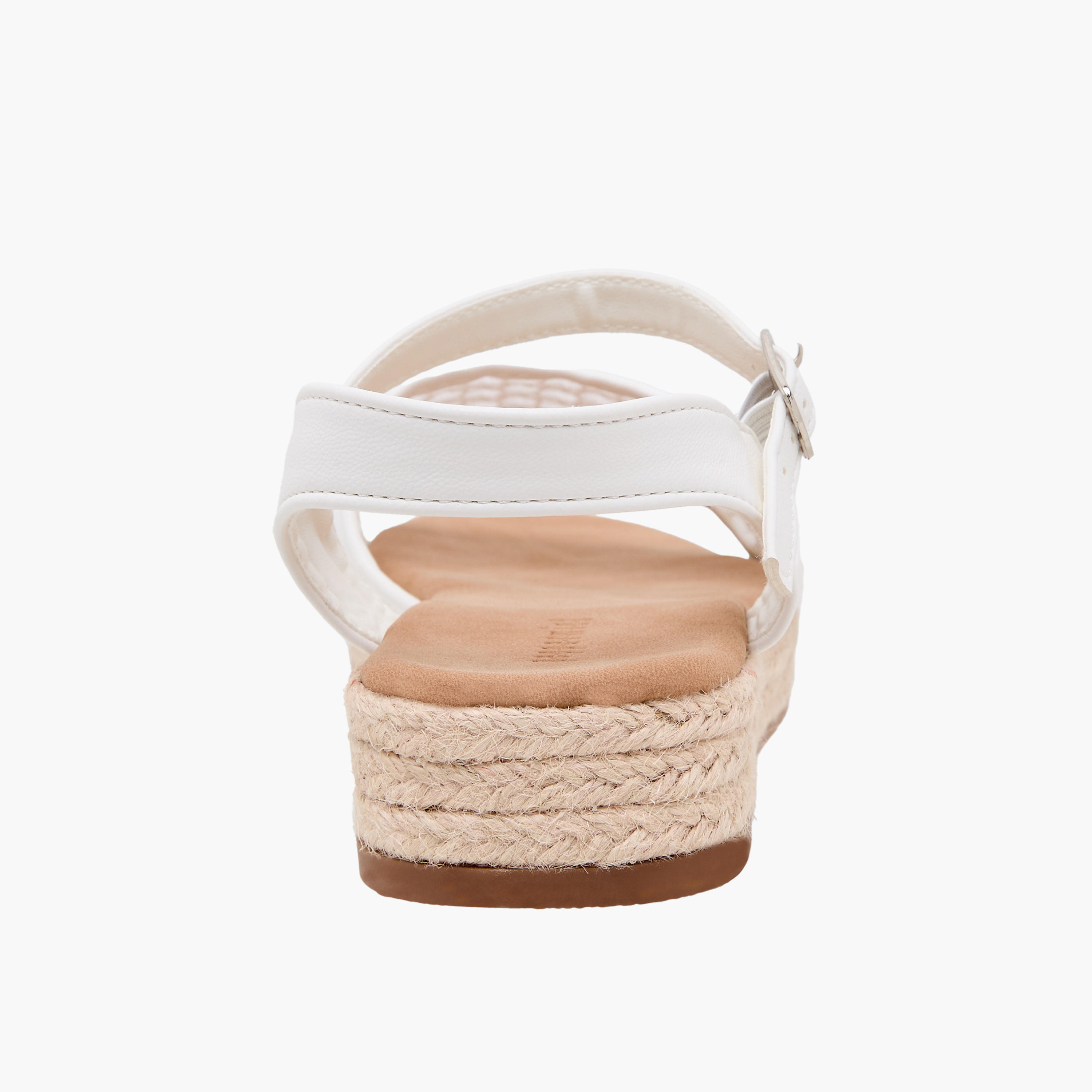 Peppermint Girls Mesh Detail Buckle Closure Espadrille Sandals-girls-shoes-sandals-image-4