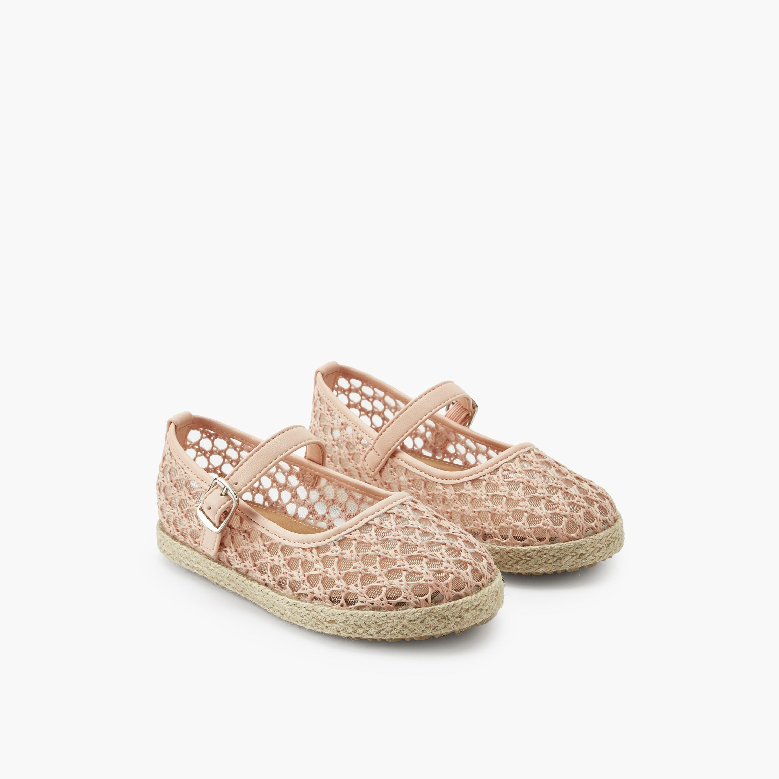 Peppermint Girls Hook & Loop Espadrille Mary Jane Shoes-girls-shoes-maryjanes-image-1