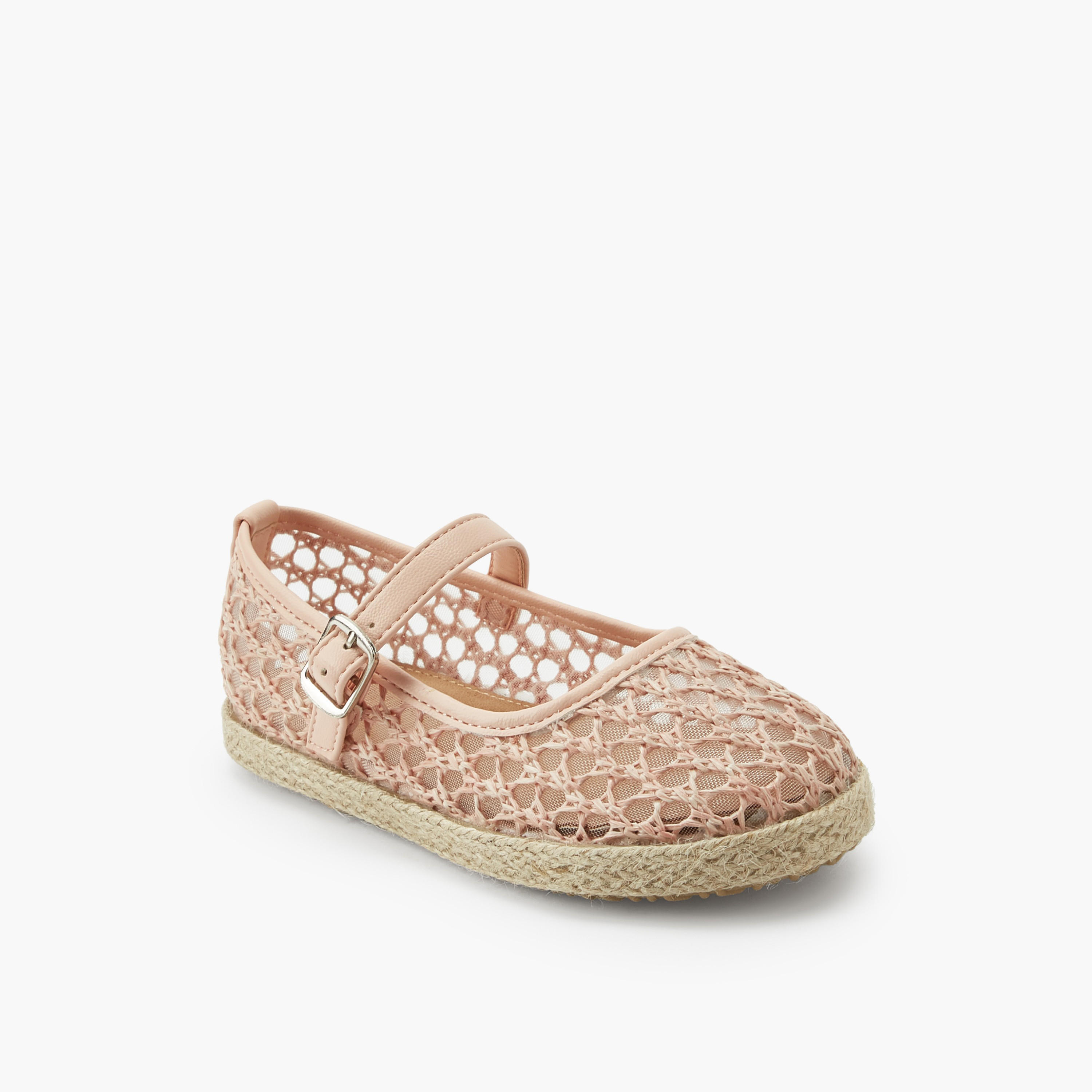 Peppermint Girls Hook & Loop Espadrille Mary Jane Shoes-girls-shoes-maryjanes-image-2