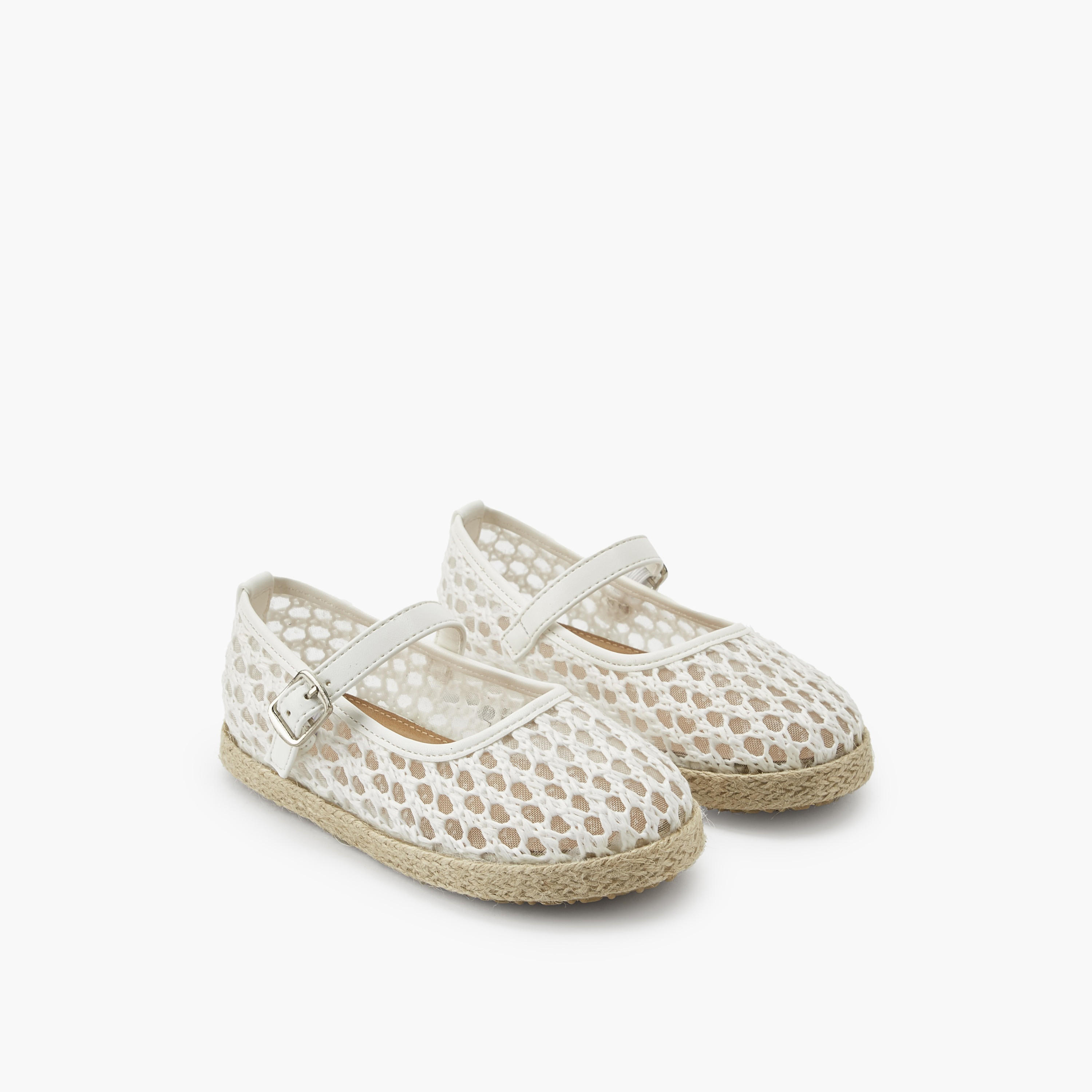 Peppermint Girls Hook & Loop Espadrille Mary Jane Shoes-girls-shoes-maryjanes-image-1