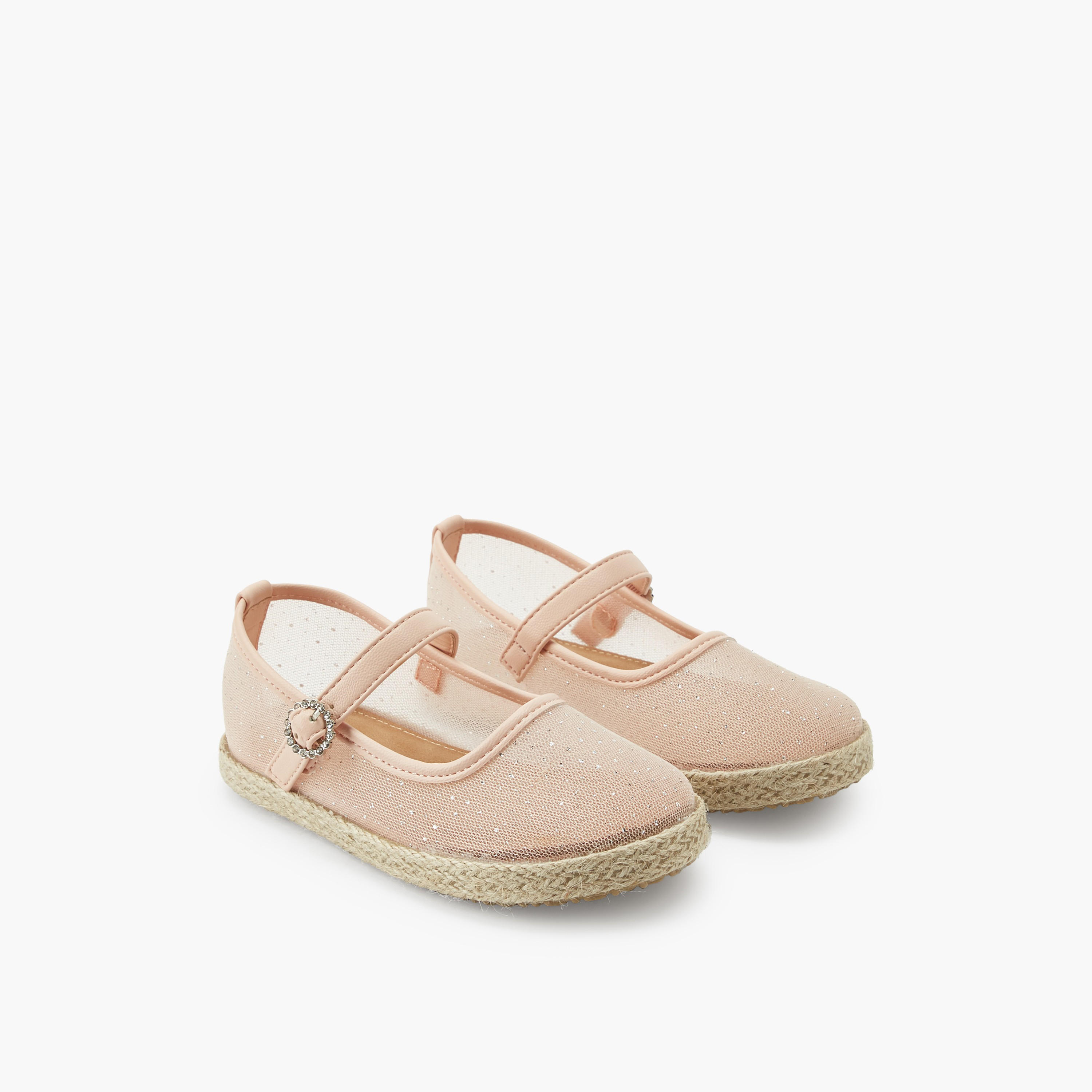 Peppermint Girls Hook & Loop Espadrille Mary Jane Shoes-girls-shoes-maryjanes-image-1