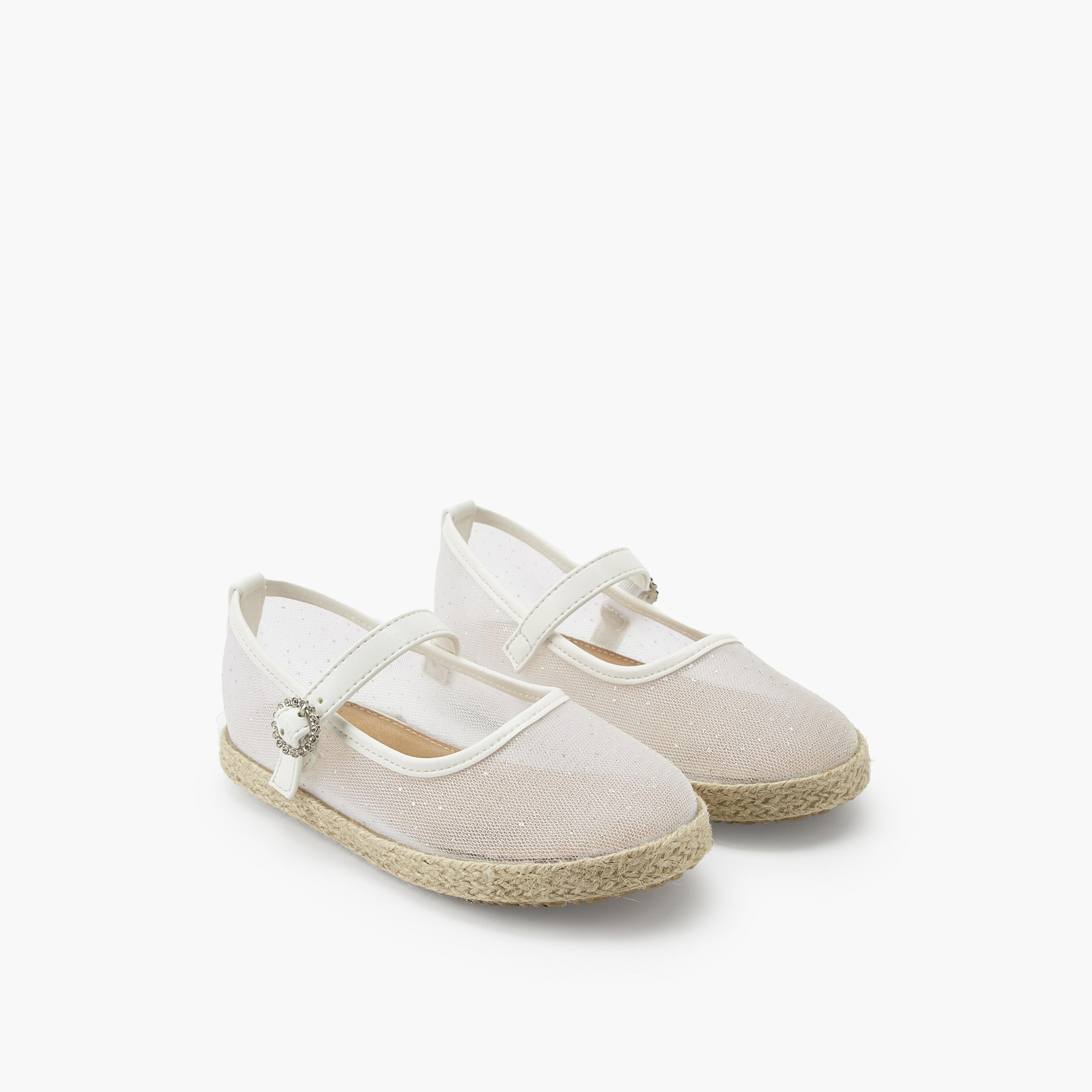 Peppermint Girls Hook & Loop Espadrille Mary Jane Shoes-girls-shoes-maryjanes-image-1