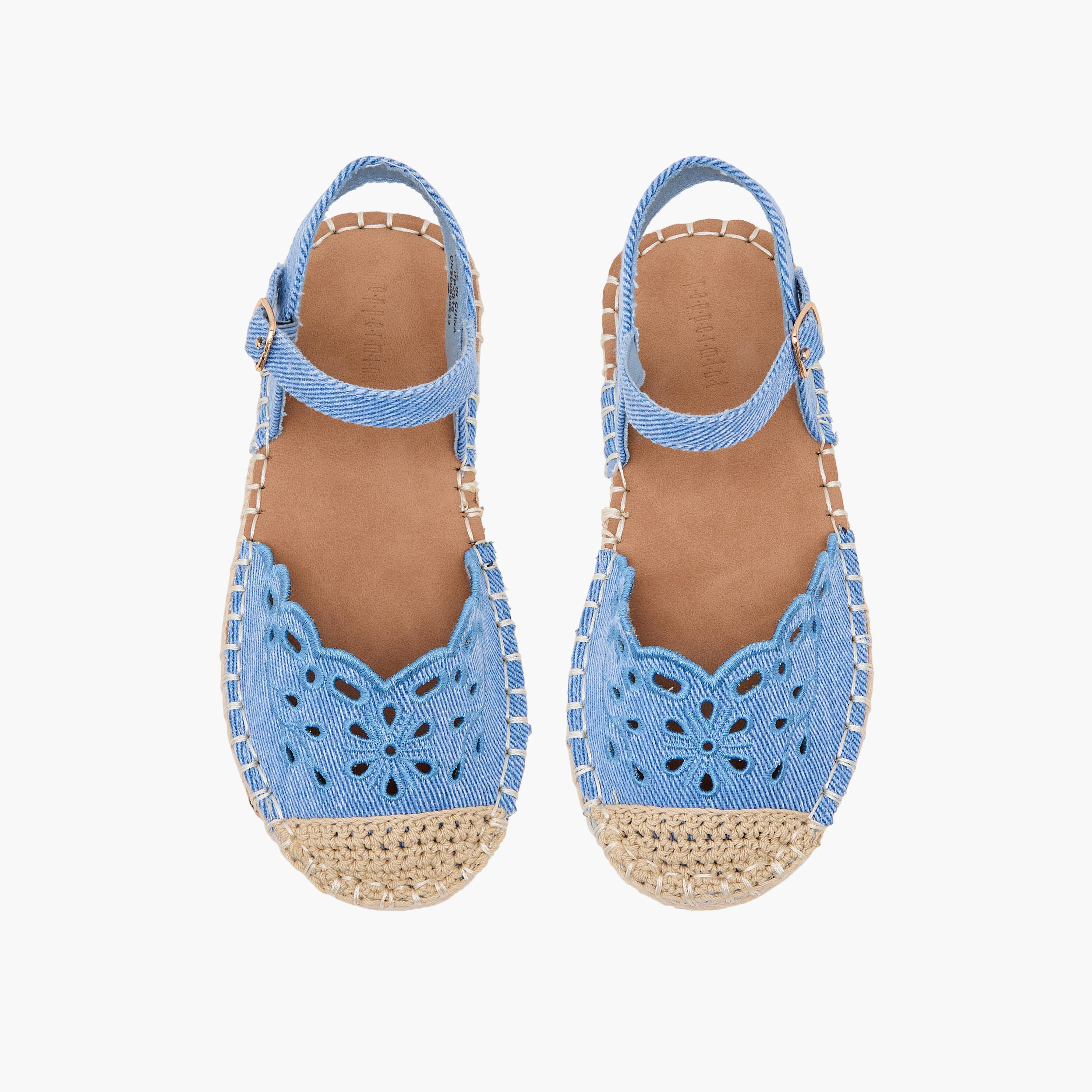 Peppermint Girls Embroidered Espadrille Sandals-girls-shoes-sandals-image-1