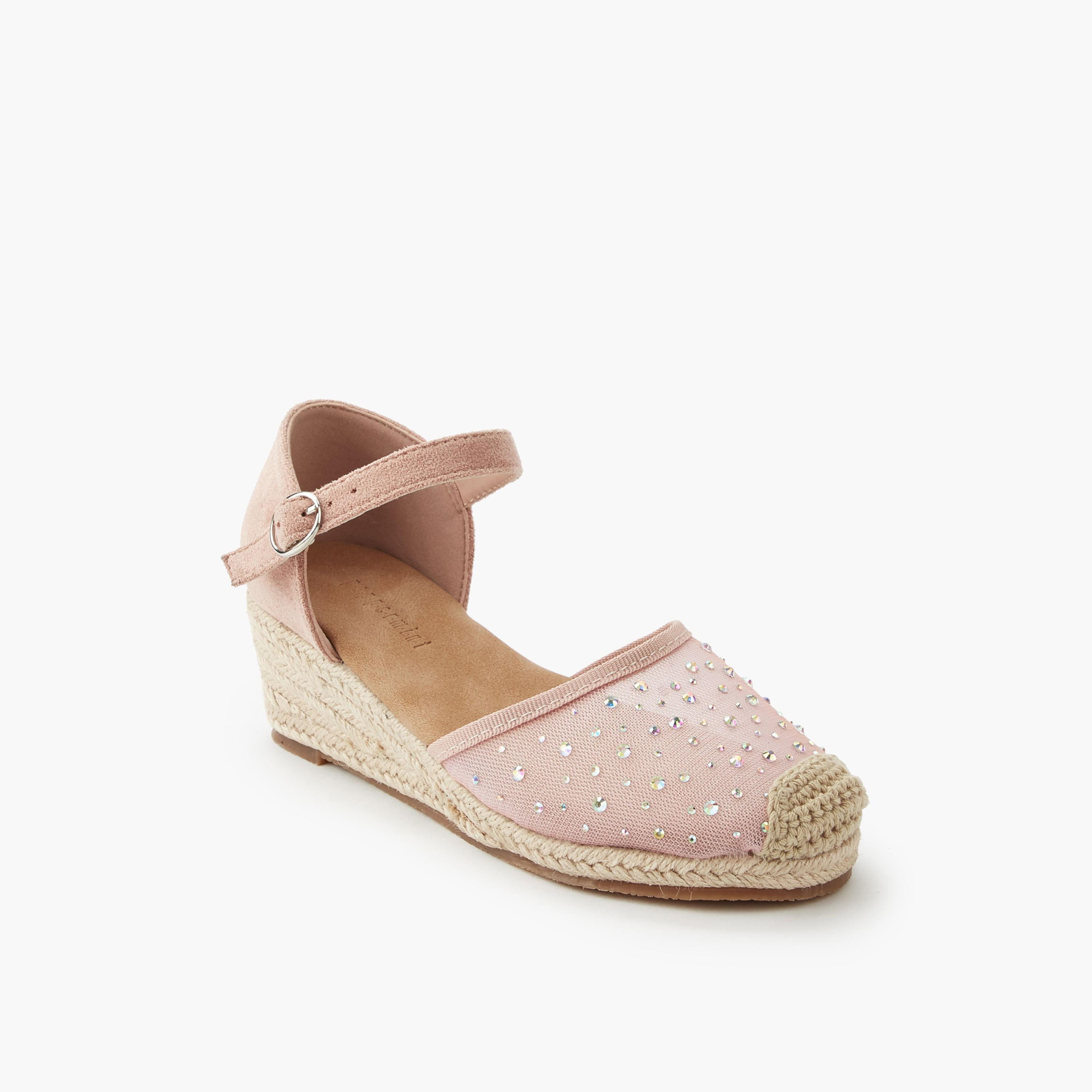 Peppermint Girls Wedge Heel Espadrille Sandals-girls-shoes-sandals-image-2