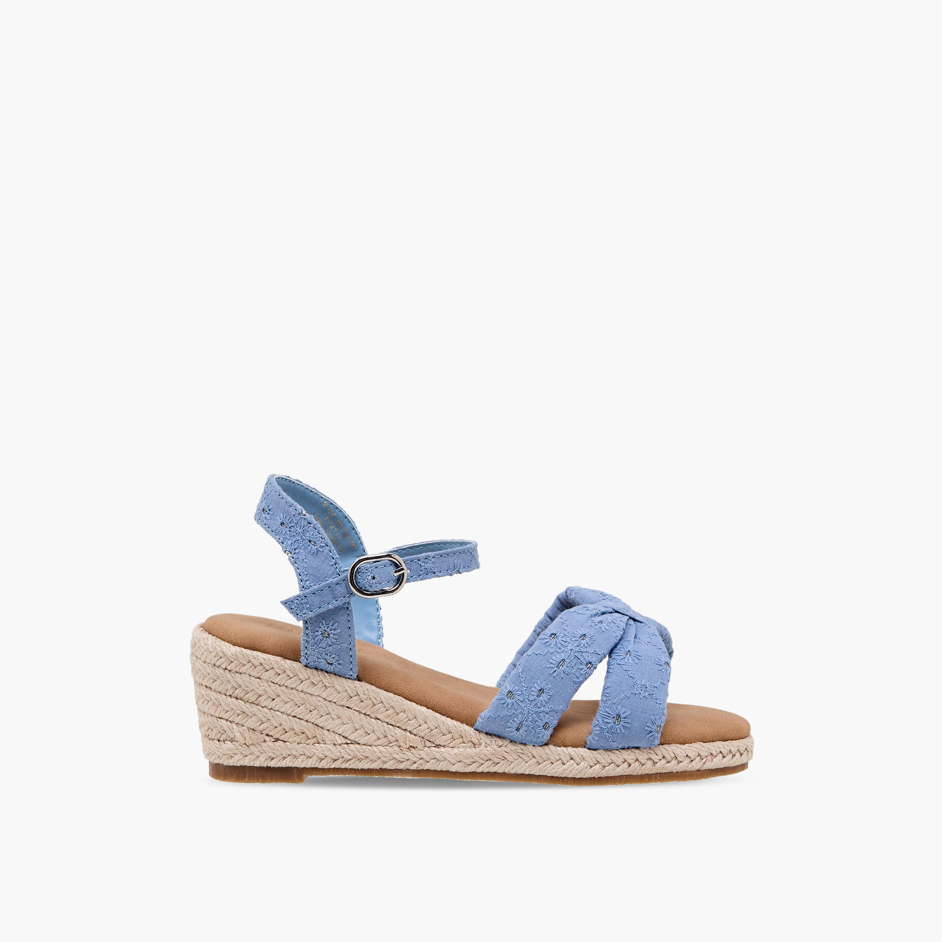 Peppermint Girls Embroidered Wedge Heel Sandals-girls-shoes-sandals-image-3