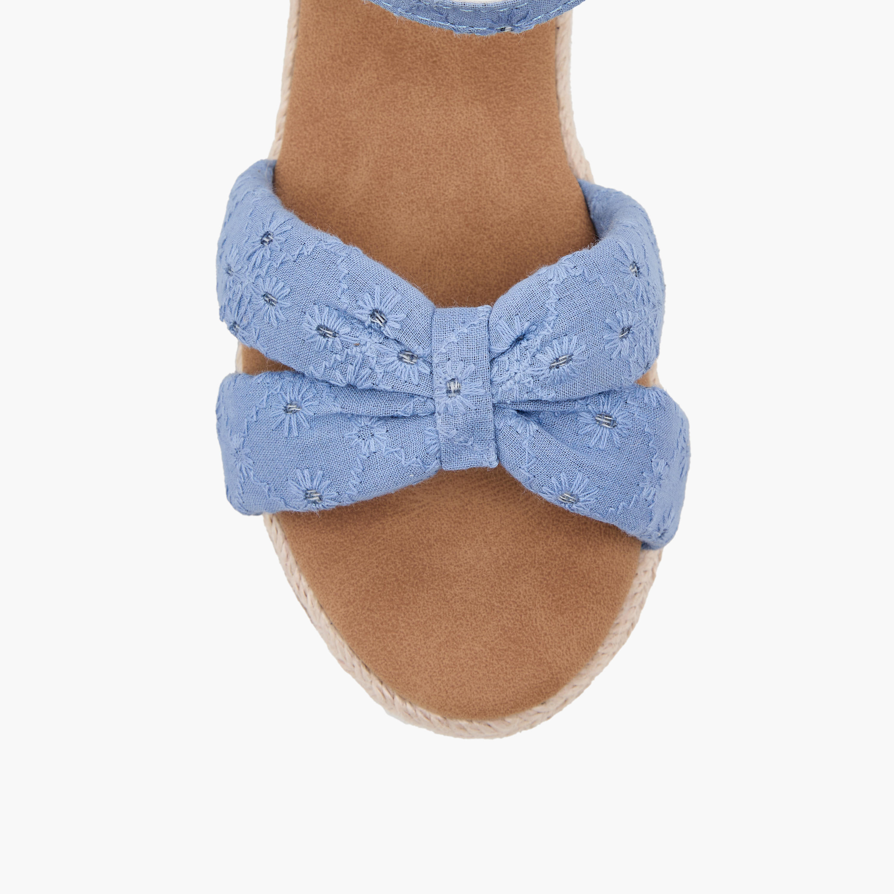 Peppermint Girls Embroidered Wedge Heel Sandals-girls-shoes-sandals-image-4