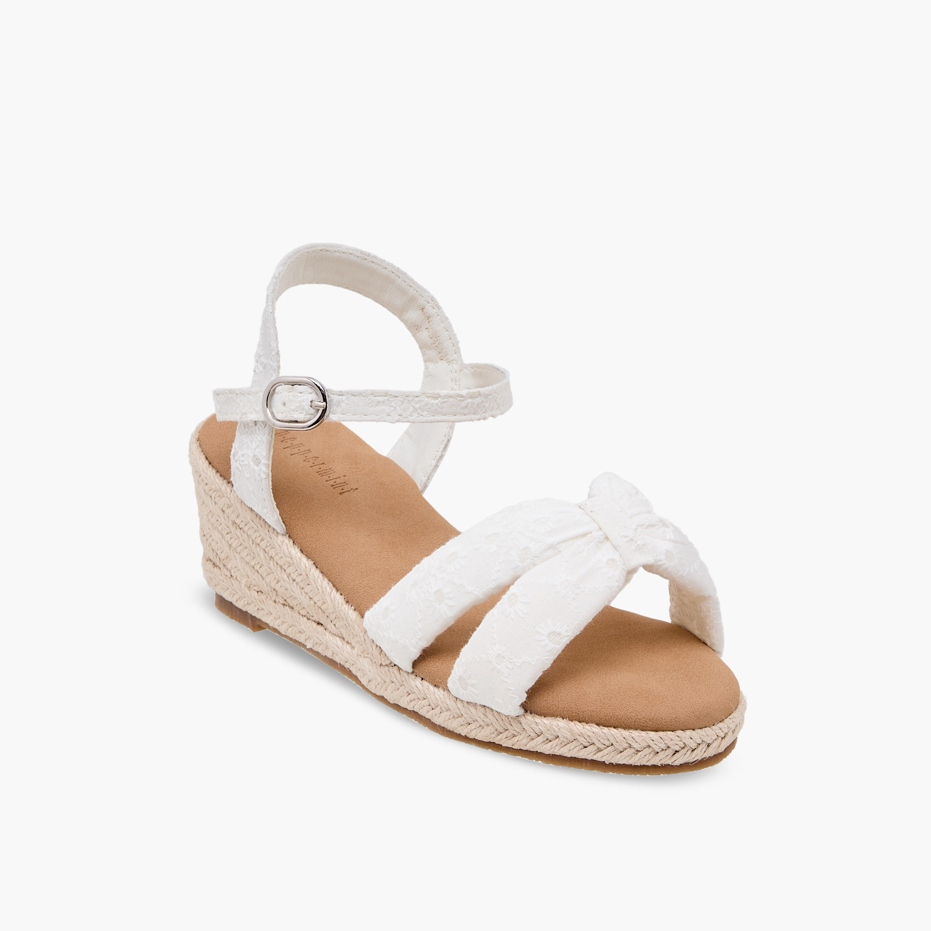 Peppermint Girls Embroidered Wedge Heel Sandals-girls-shoes-sandals-image-2