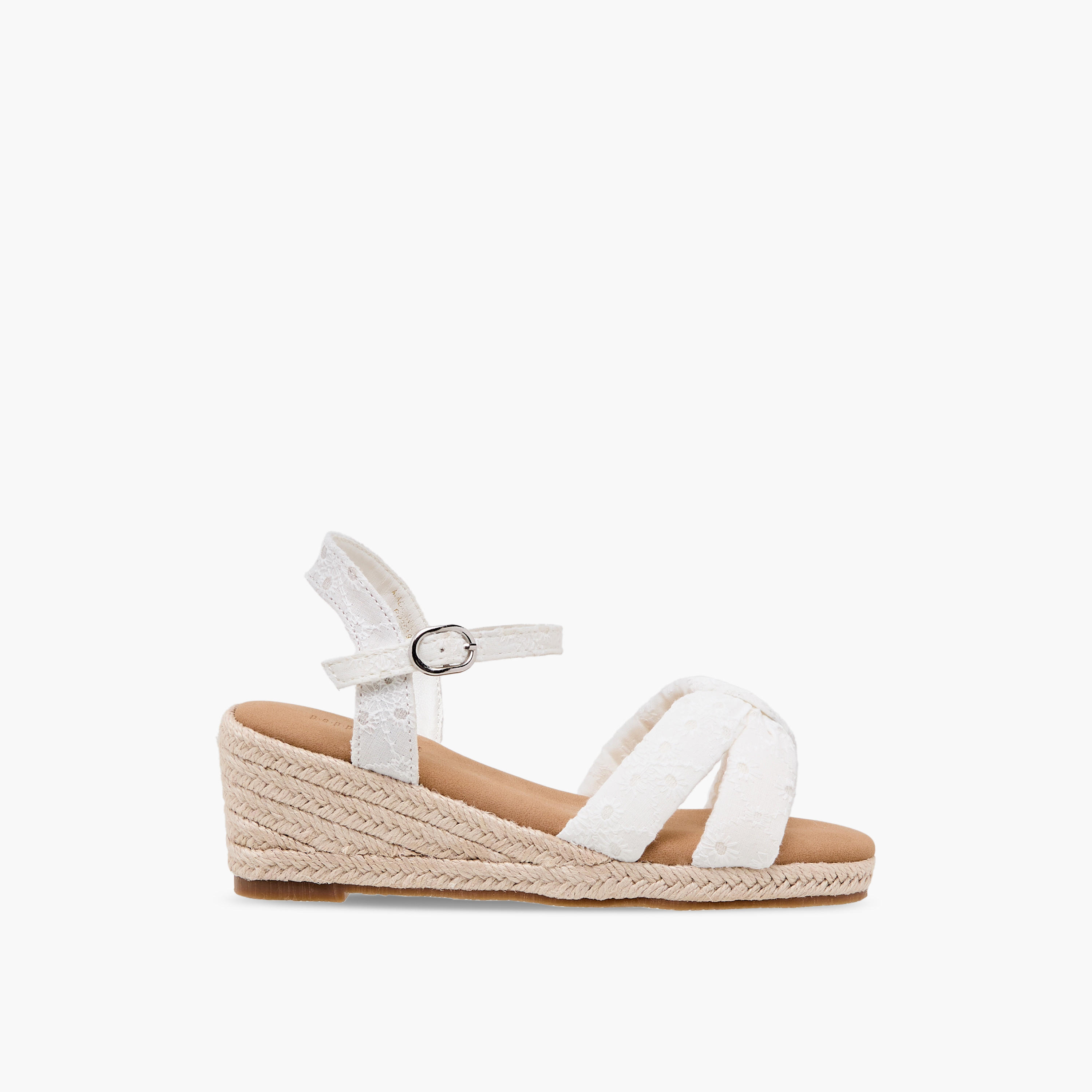 Peppermint Girls Embroidered Wedge Heel Sandals-girls-shoes-sandals-image-3