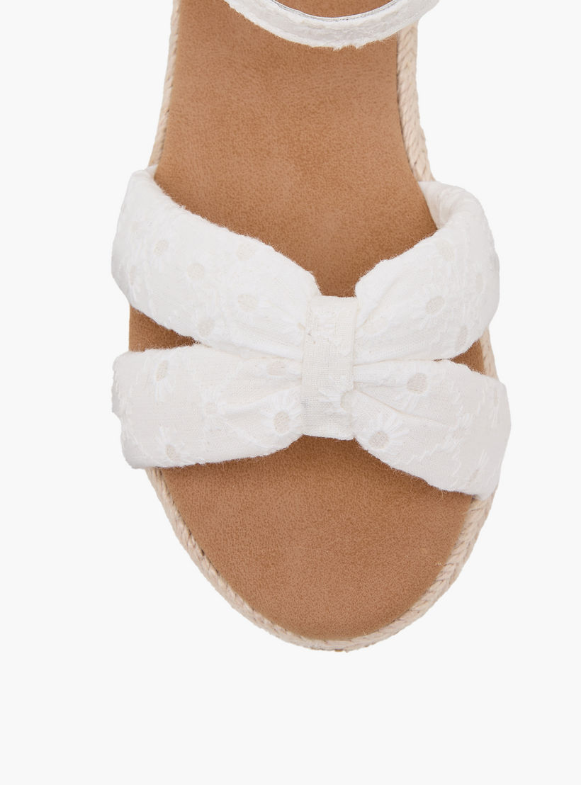 Peppermint Girls Embroidered Wedge Heel Sandals-girls-shoes-sandals-image-4