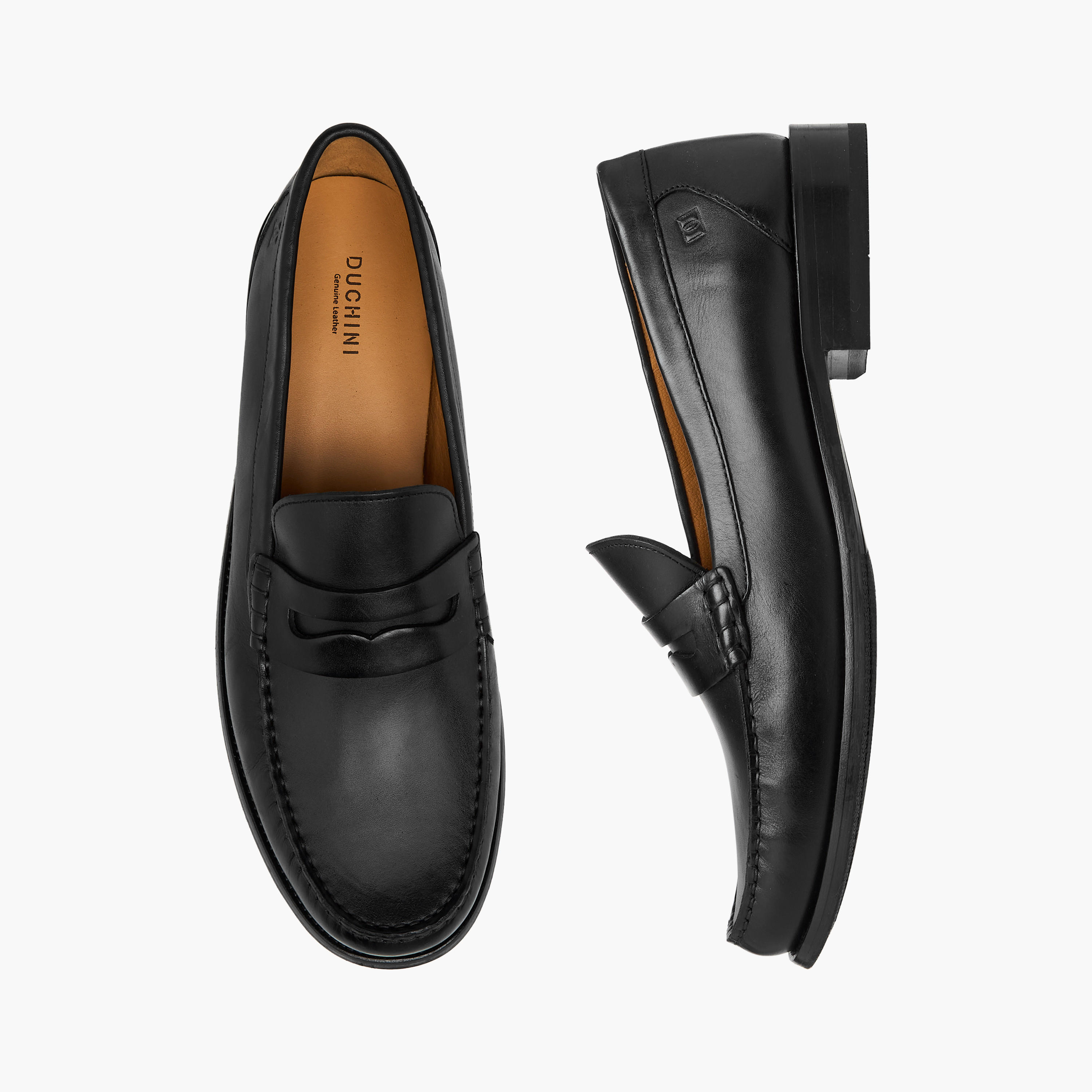 Duchini Men Leather Solid Slip-On Moccasins-men-shoes-formalshoes-image-1