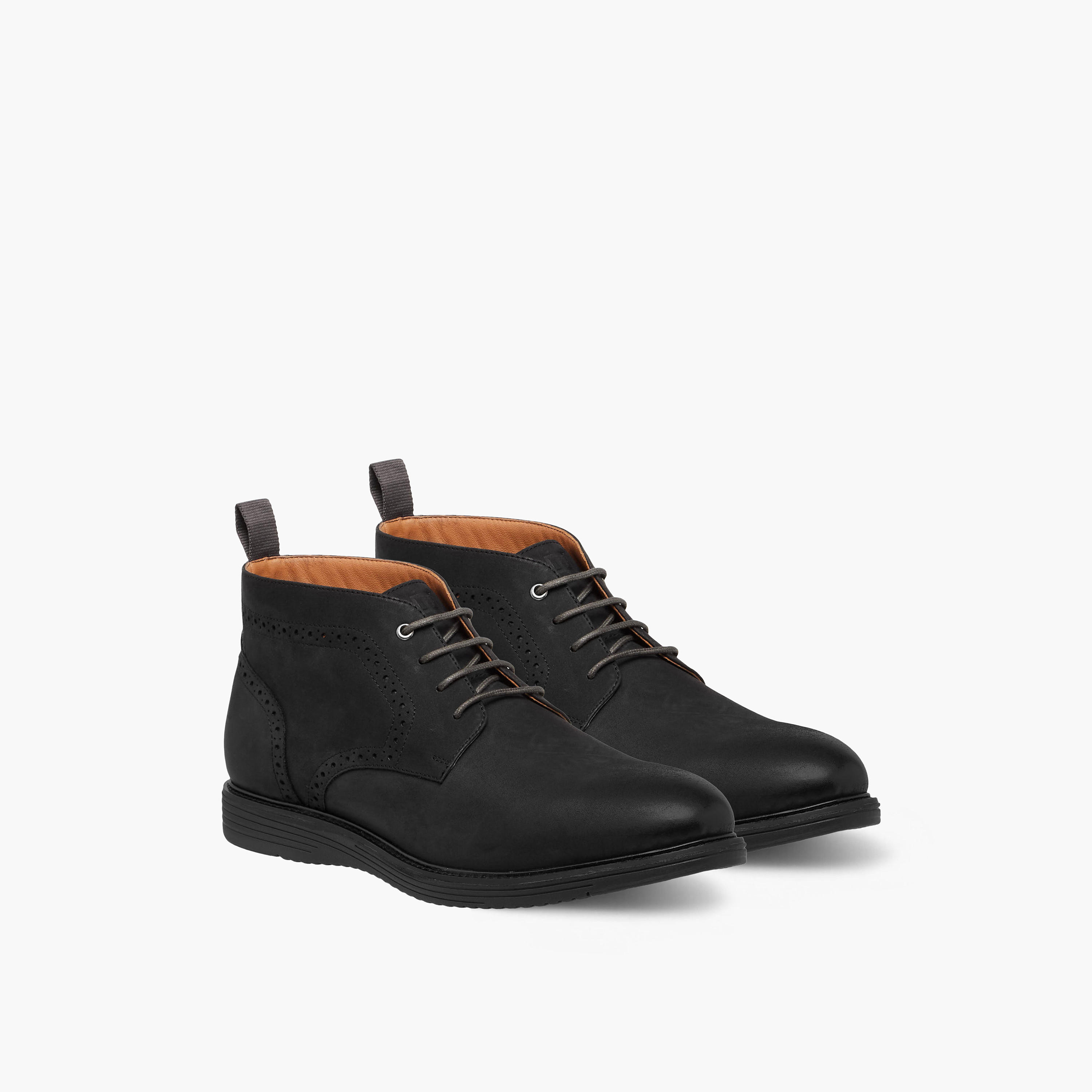 Duchini Men Solid Lace-Up Leather Boots-men-shoes-boots-image-1