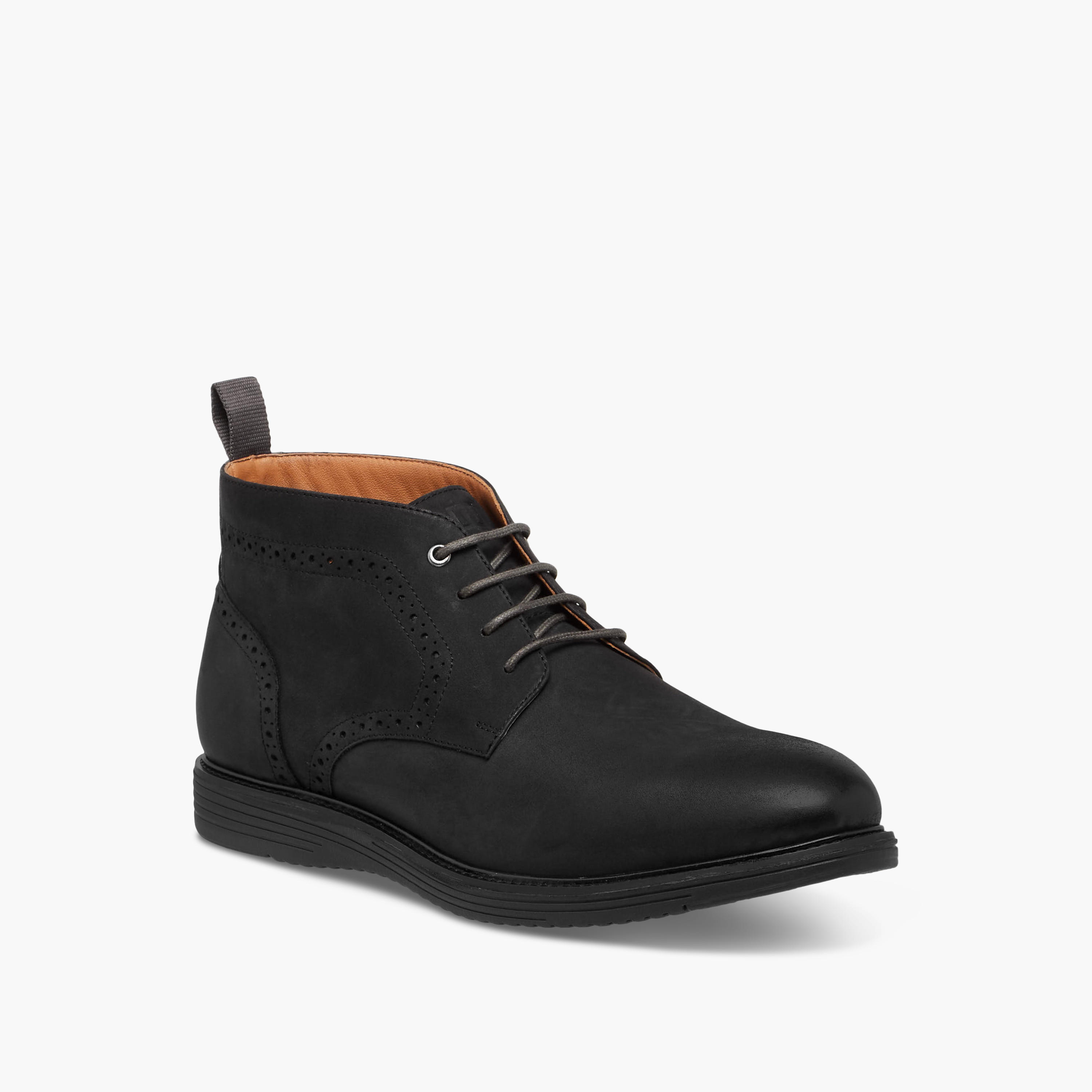 Duchini Men Solid Lace-Up Leather Boots-men-shoes-boots-image-2