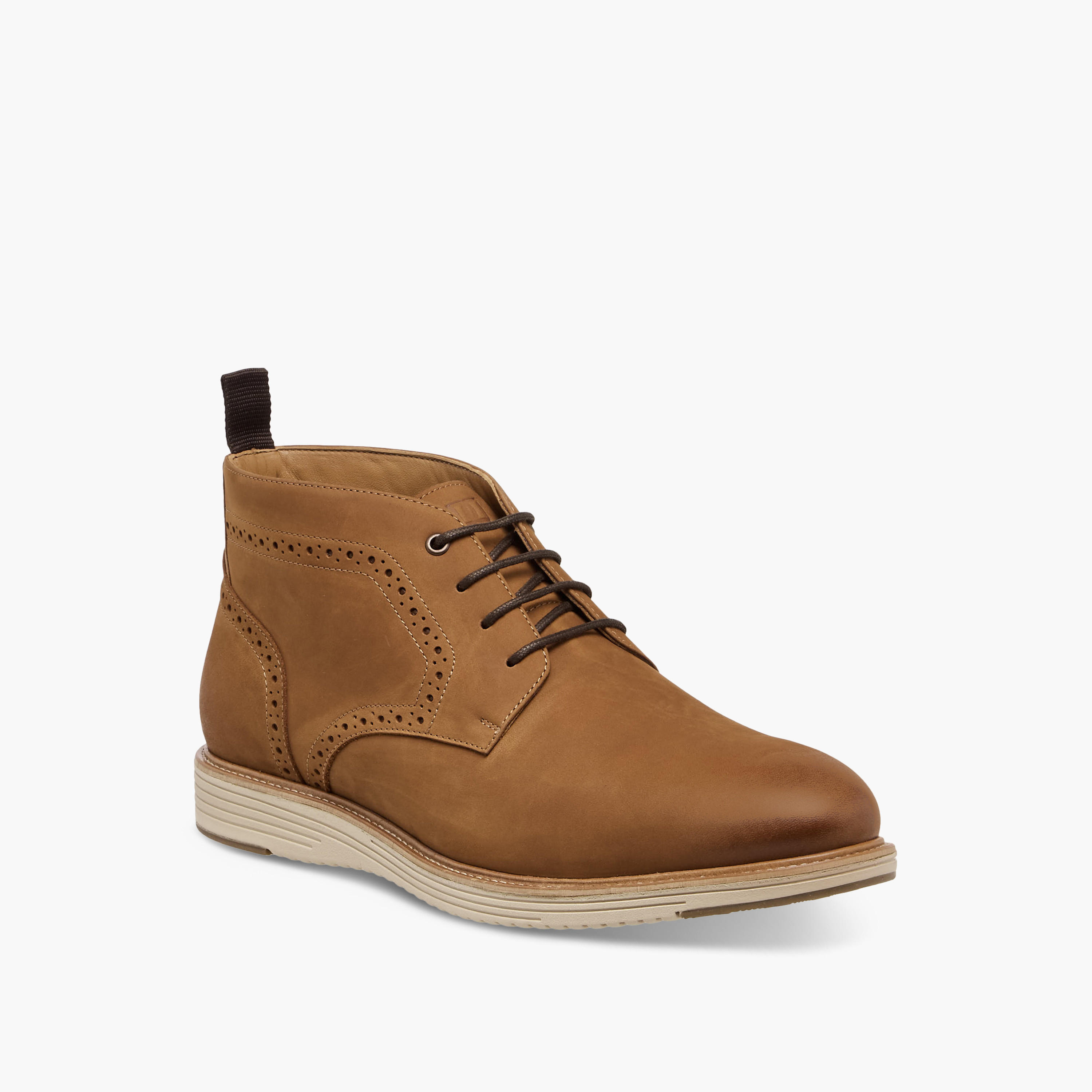 Duchini Men Solid Lace-Up Leather Boots-men-shoes-boots-image-2