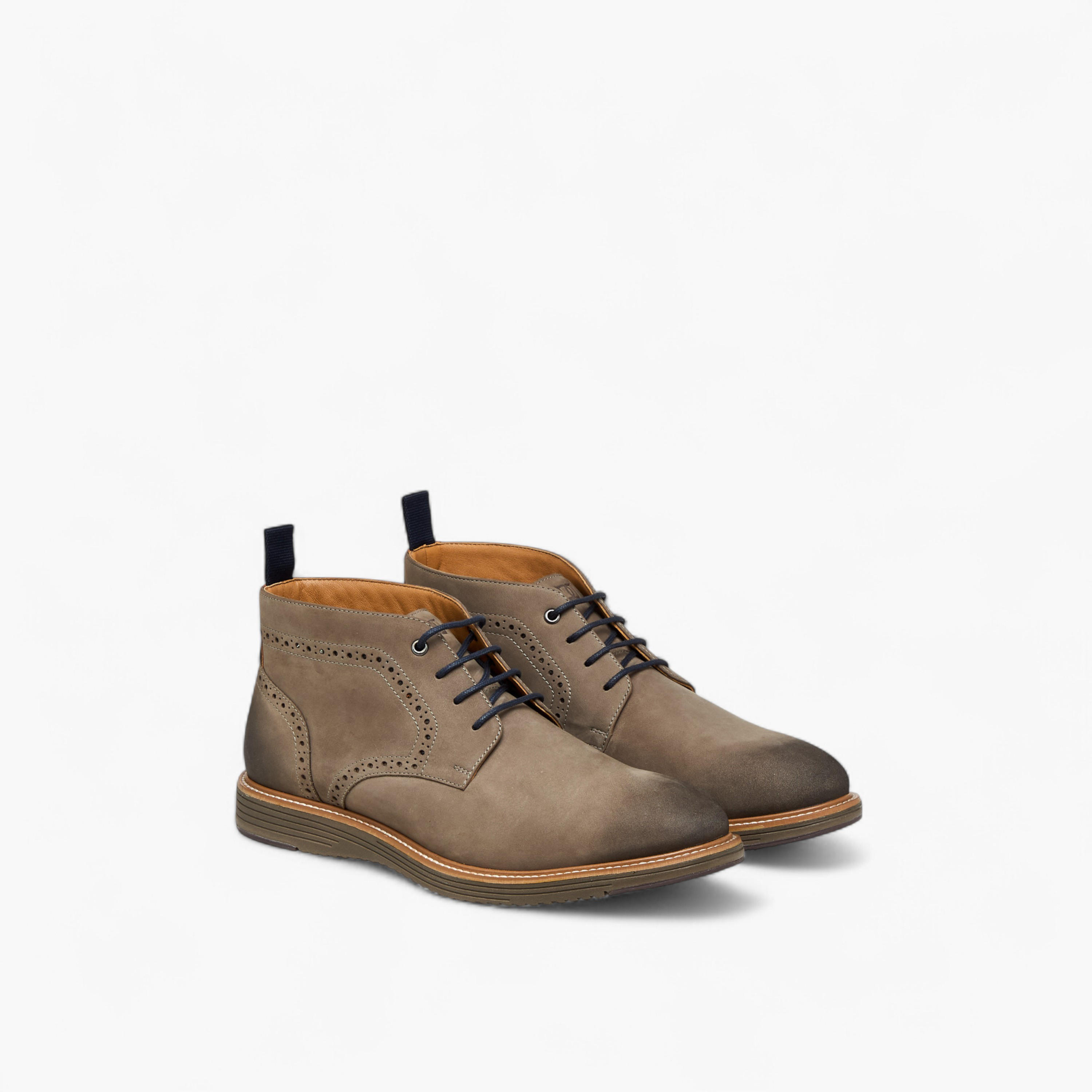 Duchini Men Solid Lace-Up Leather Boots-men-shoes-boots-image-1