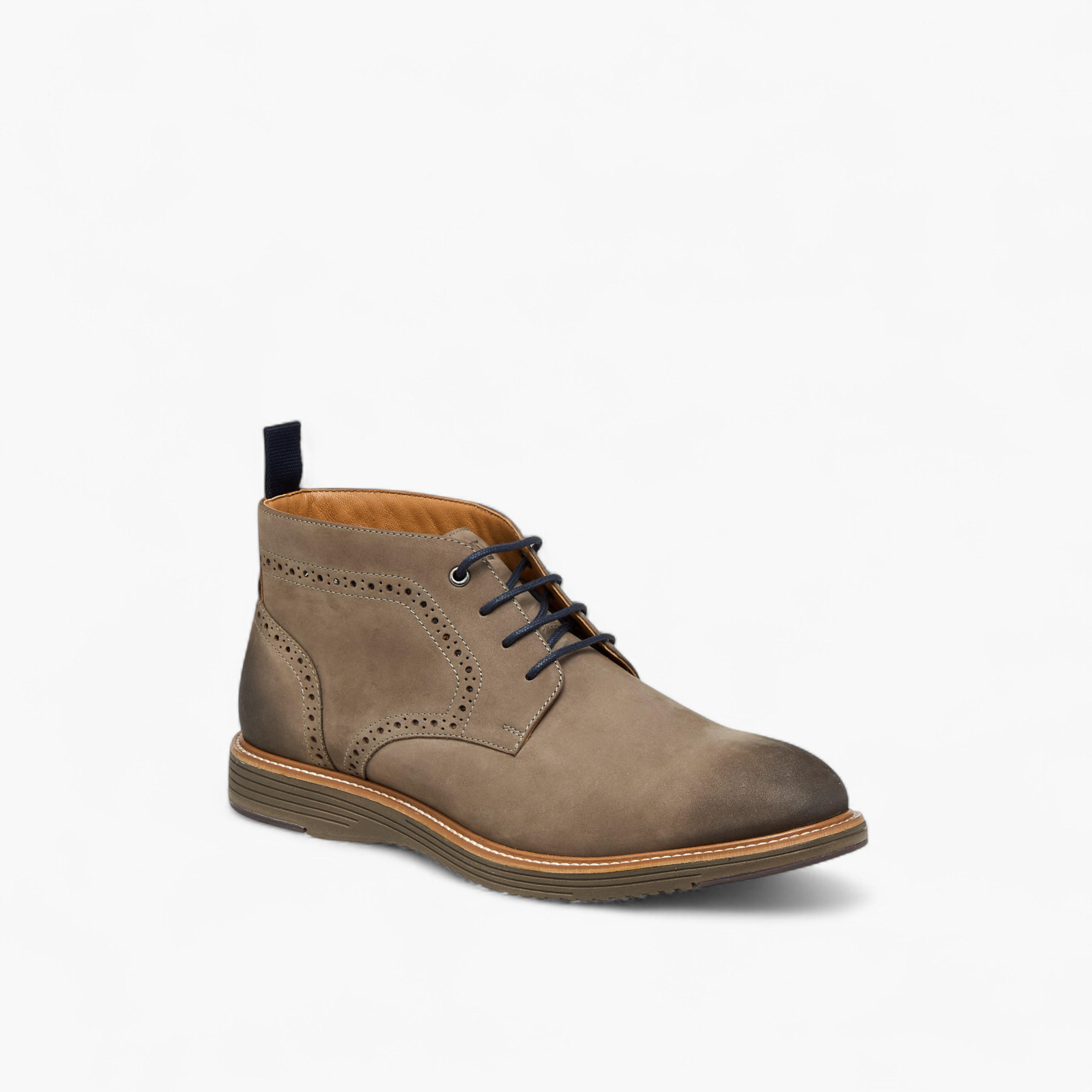 Duchini Men Solid Lace-Up Leather Boots-men-shoes-boots-image-2